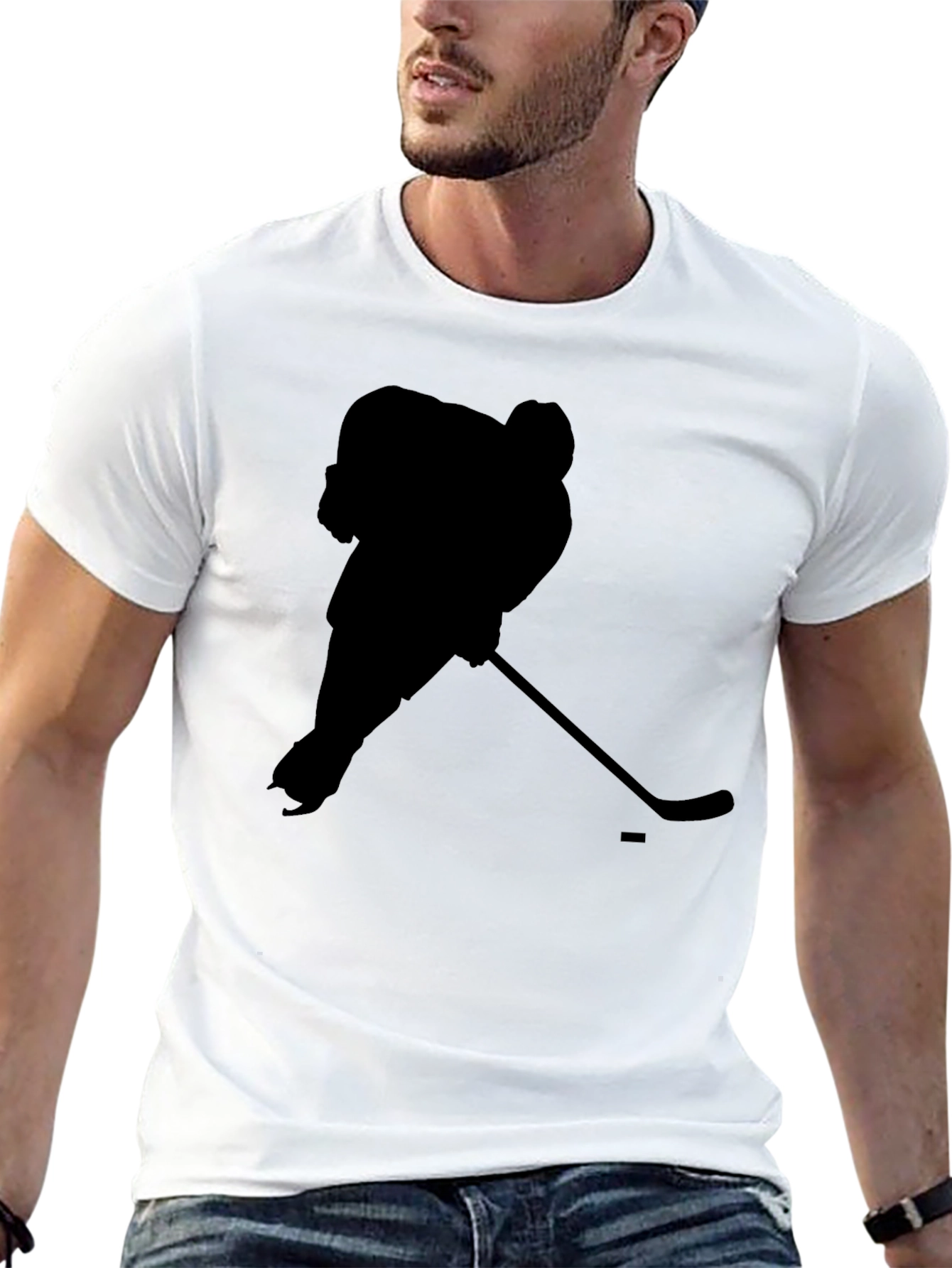 Hockey Silhouette Tee - Black