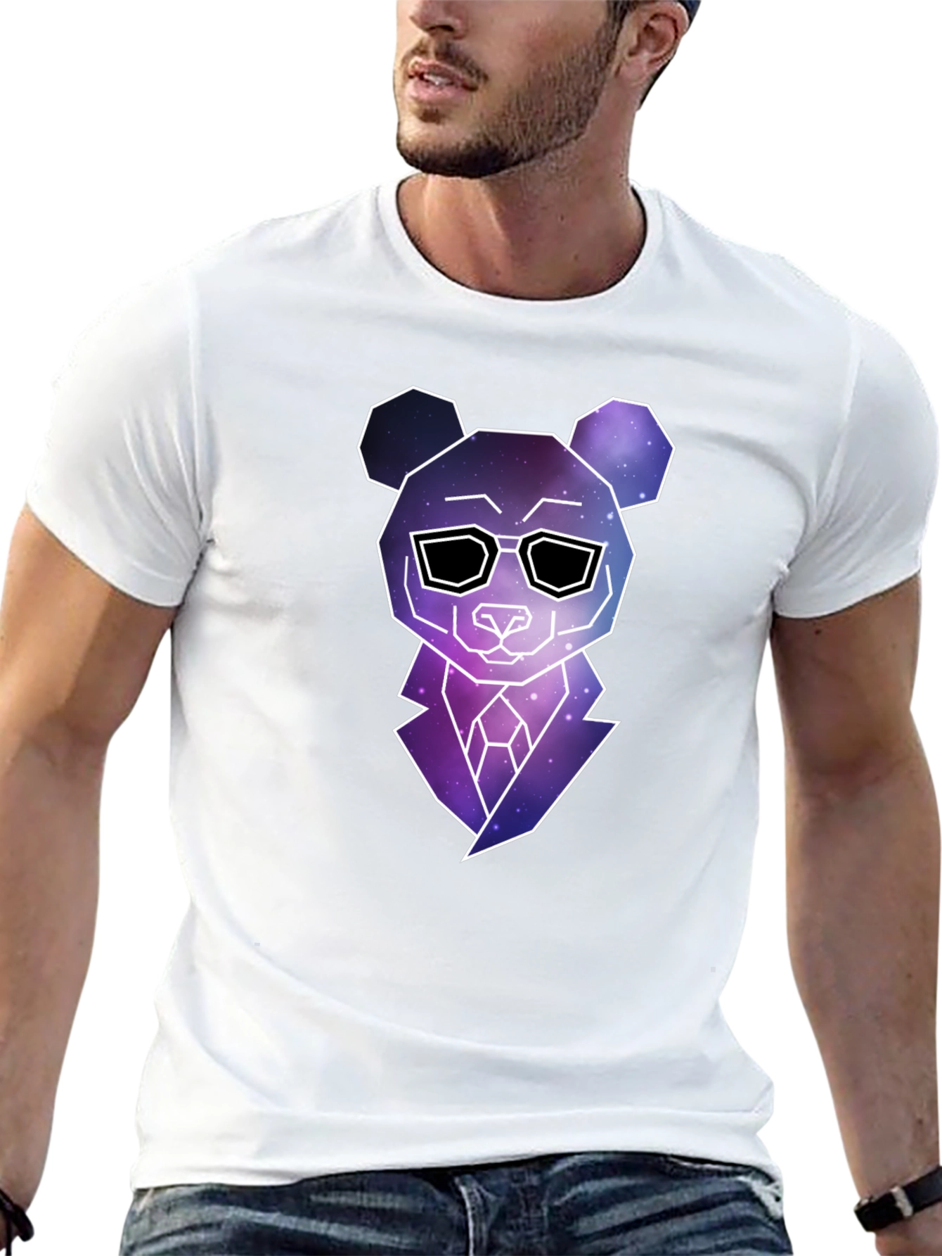 Galaxy Panda Graphic Tee - Mens Black T-Shirt