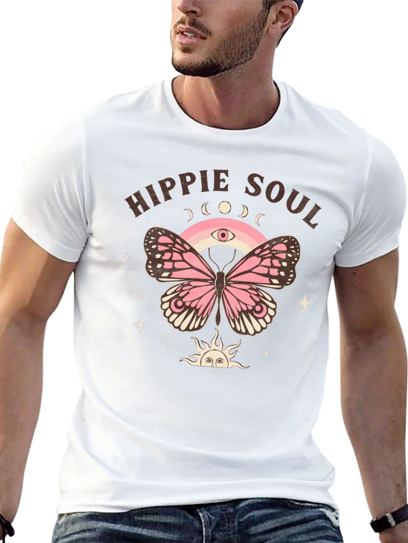 Hippie Soul Butterfly Graphic T-Shirt