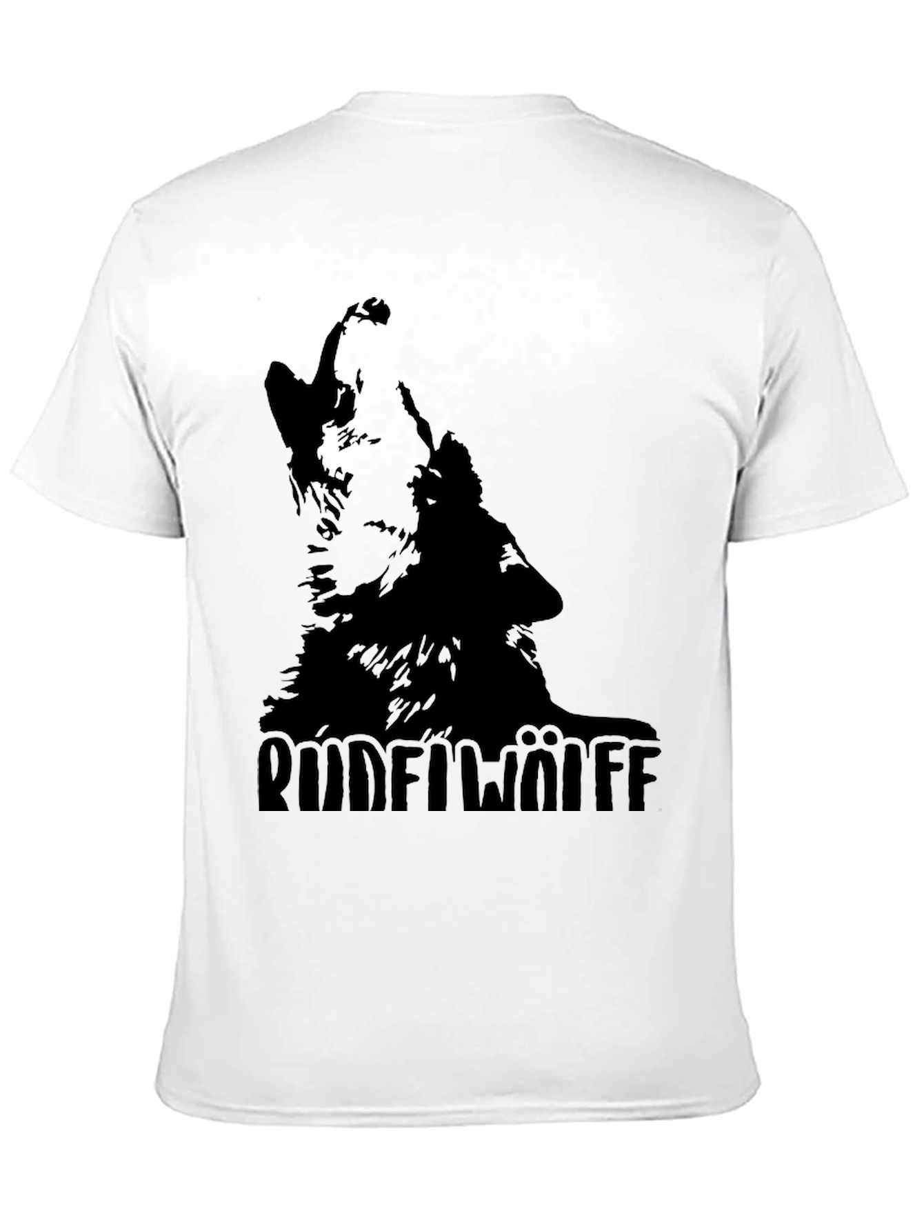 Black Wolf Silhouette Graphic T-Shirt