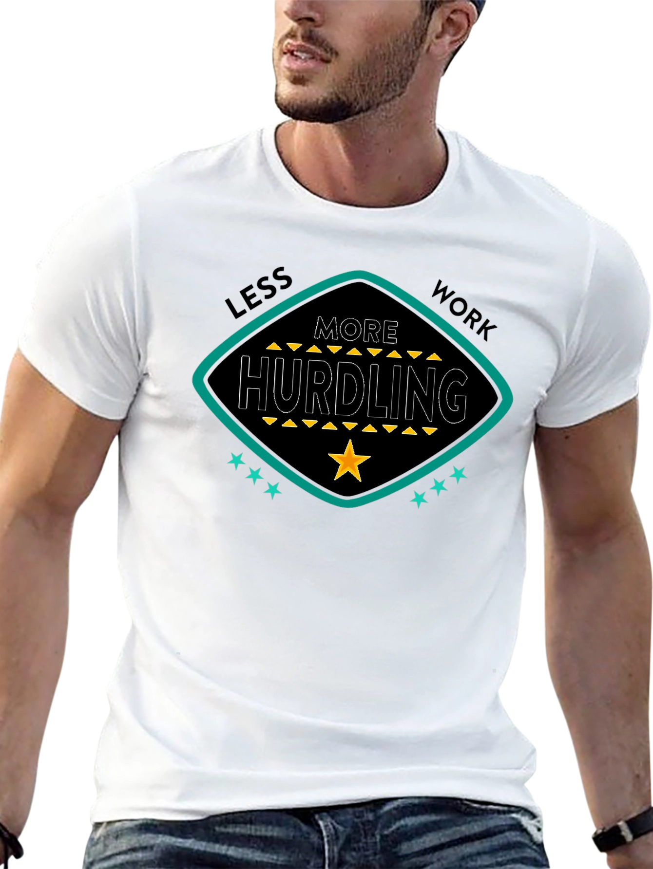 Less Work More Hurdling Graphic Tee