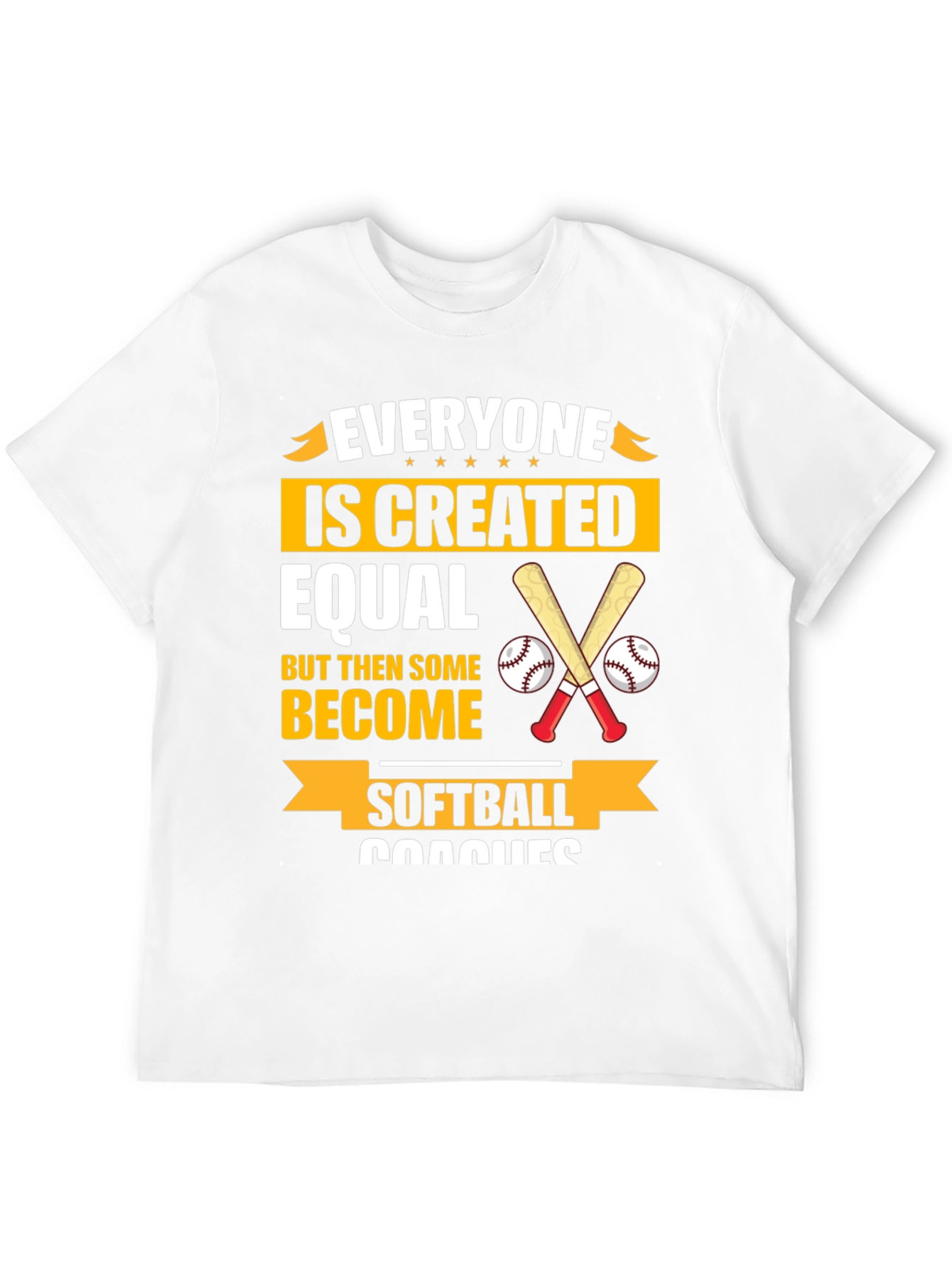 Softball Coach T-Shirt - Everyone is Created Equal