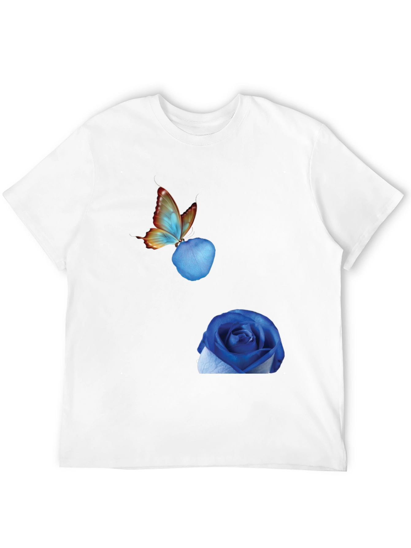 Butterfly & Blue Rose Graphic Tee