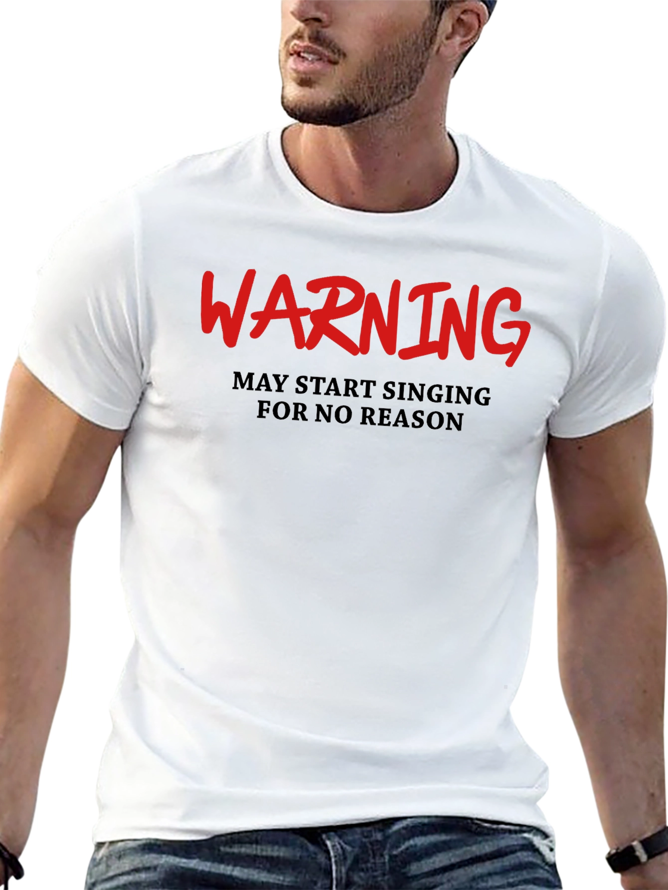 Warning May Start Singing Black T-Shirt