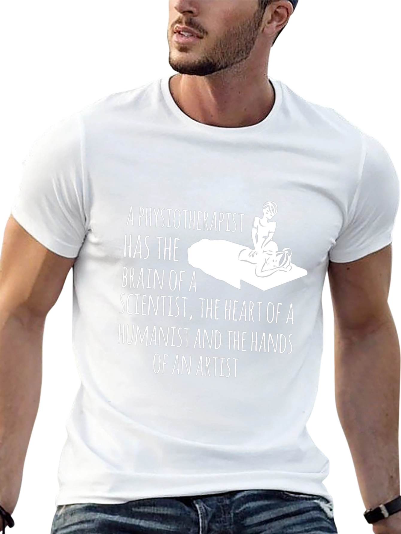 Physiotherapist Brain Heart Hands Artist T-Shirt