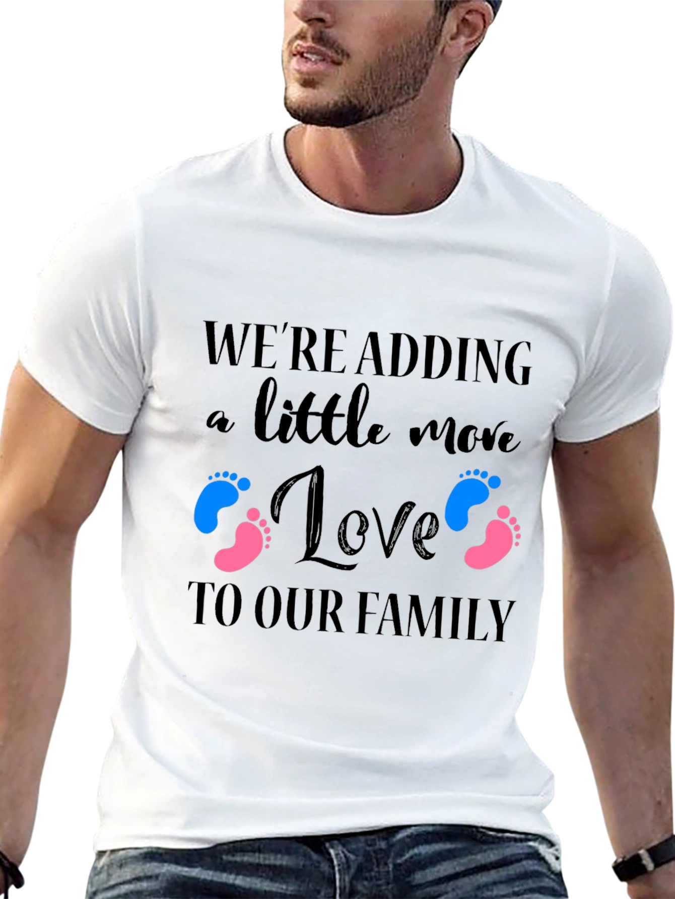 Adding Love to Our Family Baby Announcement T-Shirt