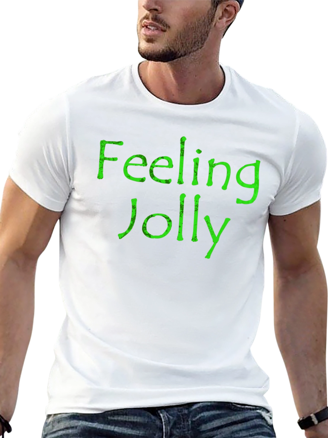 Feeling Jolly Black Graphic Tee