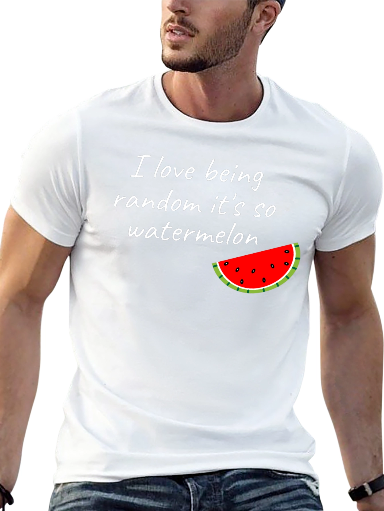 Funny Watermelon T-Shirt - I Love Being Random