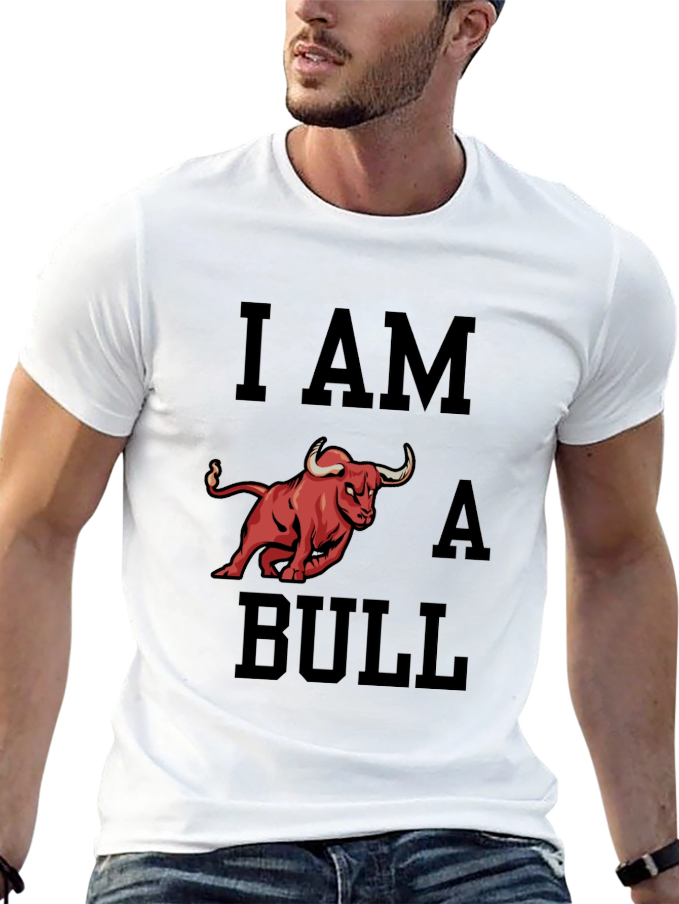 I Am A Bull Graphic Tee - Black