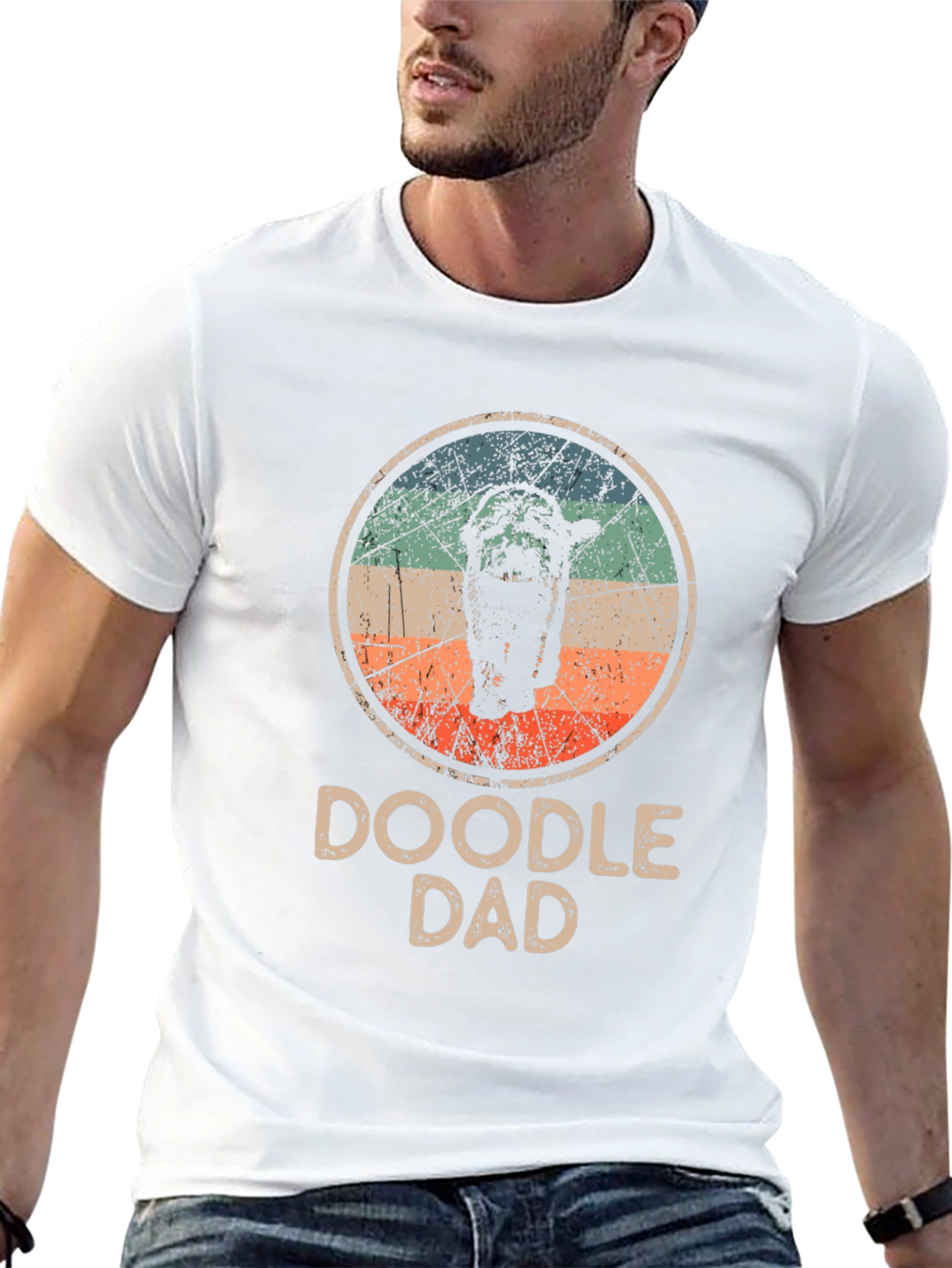 Doodle Dad Retro Graphic T-Shirt