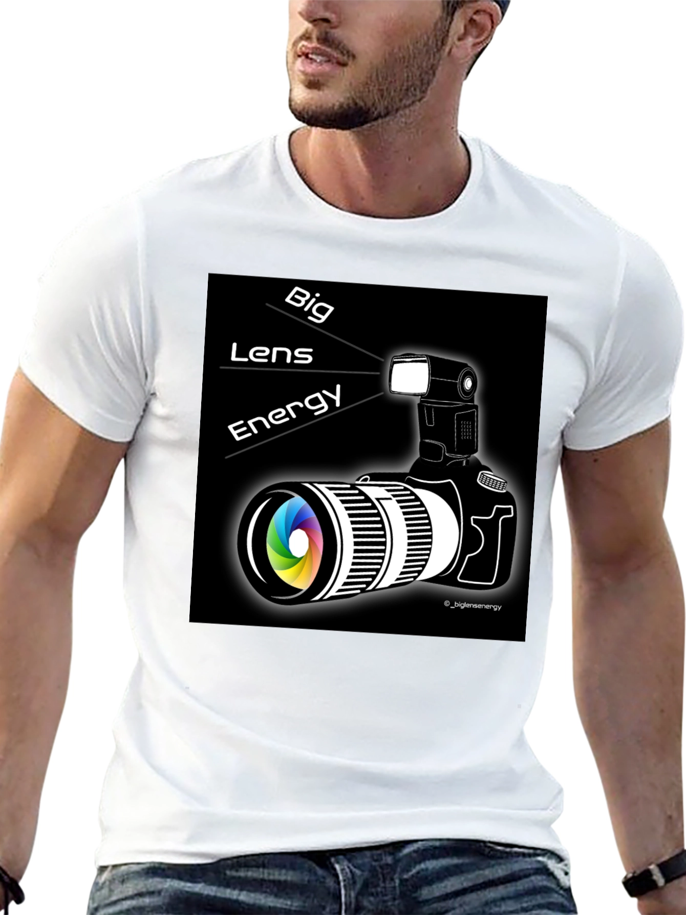 Big Lens Energy Graphic Tee - Black