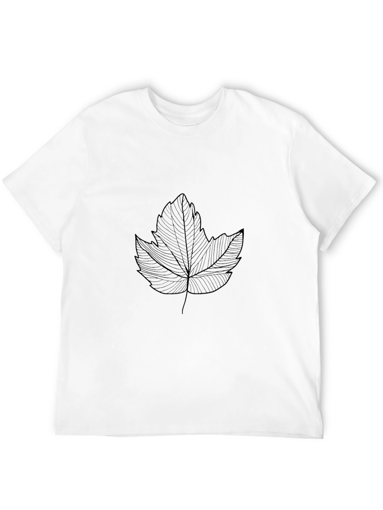 Maple Leaf Graphic Tee - Stylish Black Cotton Shirt