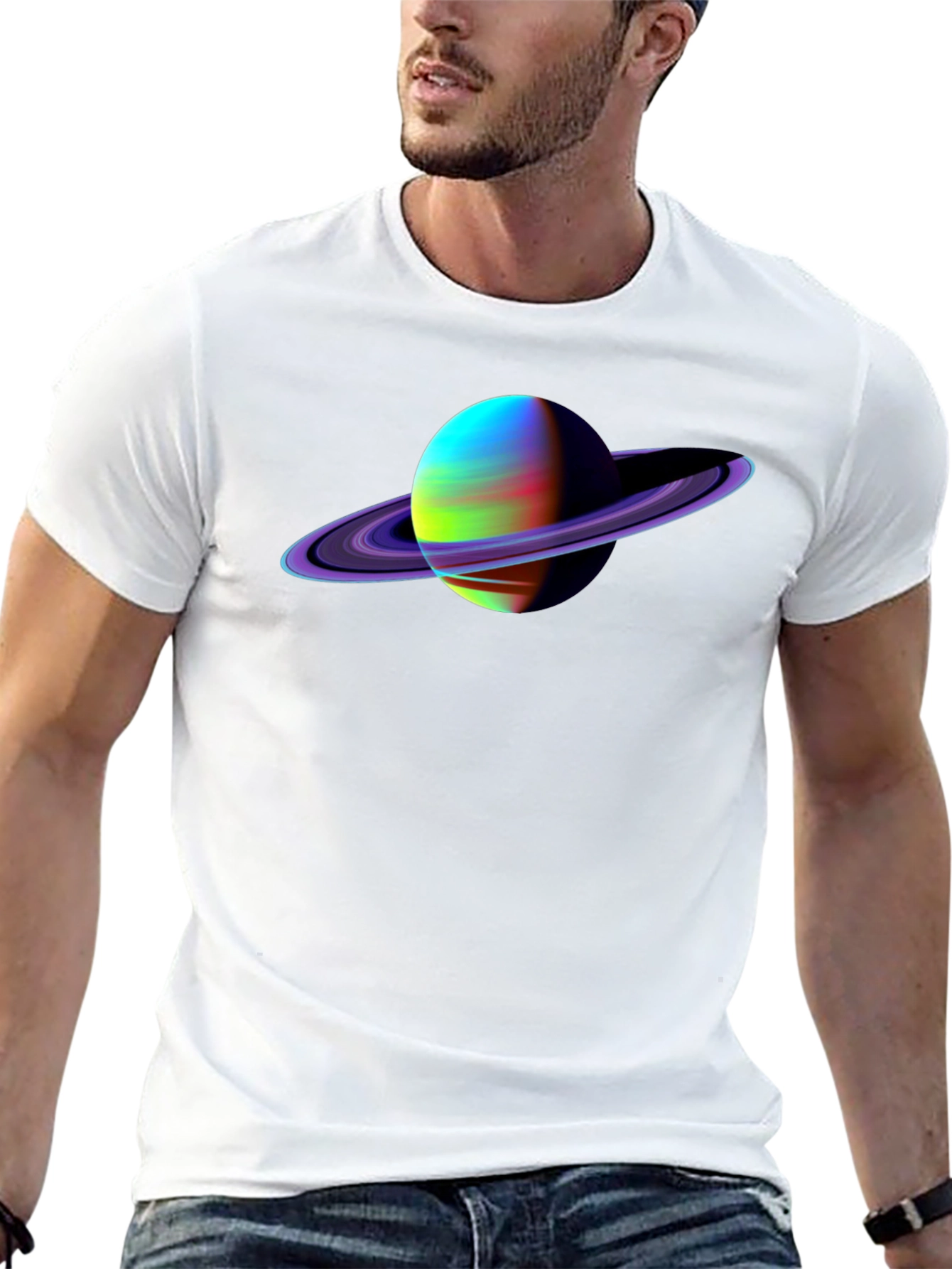 Saturn Graphic Black T-Shirt