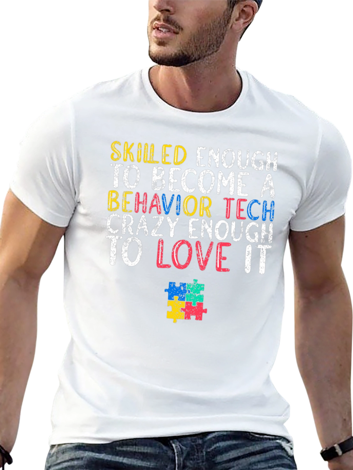 Behavior Tech Autism Puzzle Piece T-Shirt