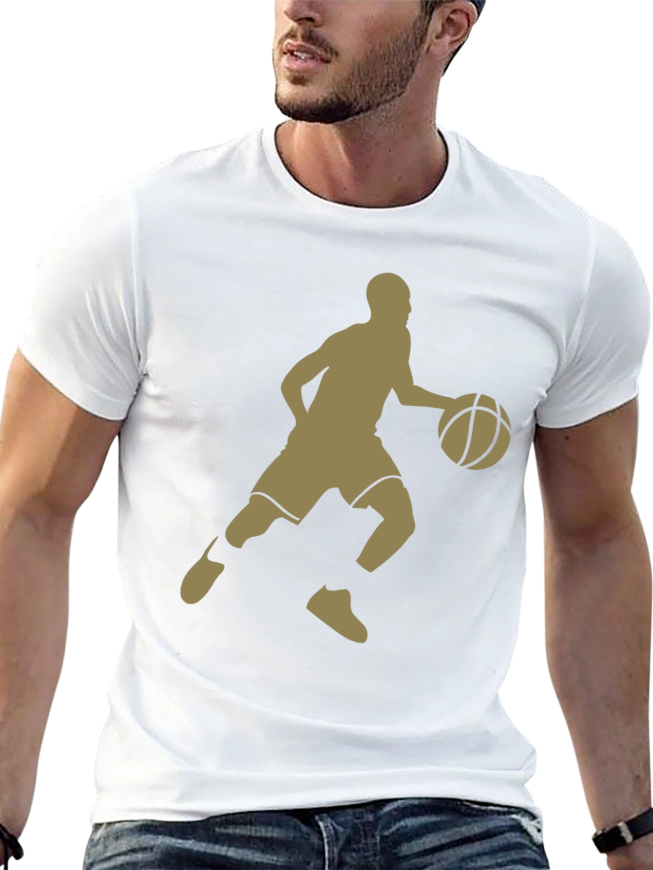 Basketball Player Graphic T-Shirt - Black