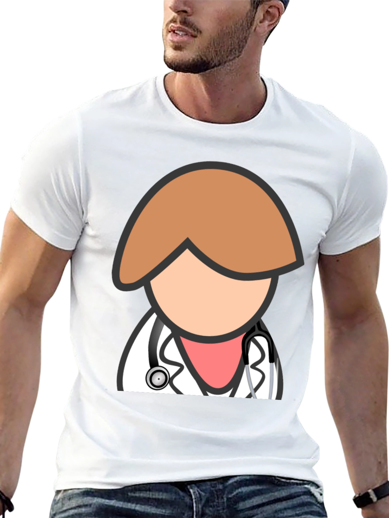 Doctor Graphic T-Shirt - Black Cotton Blend Tee