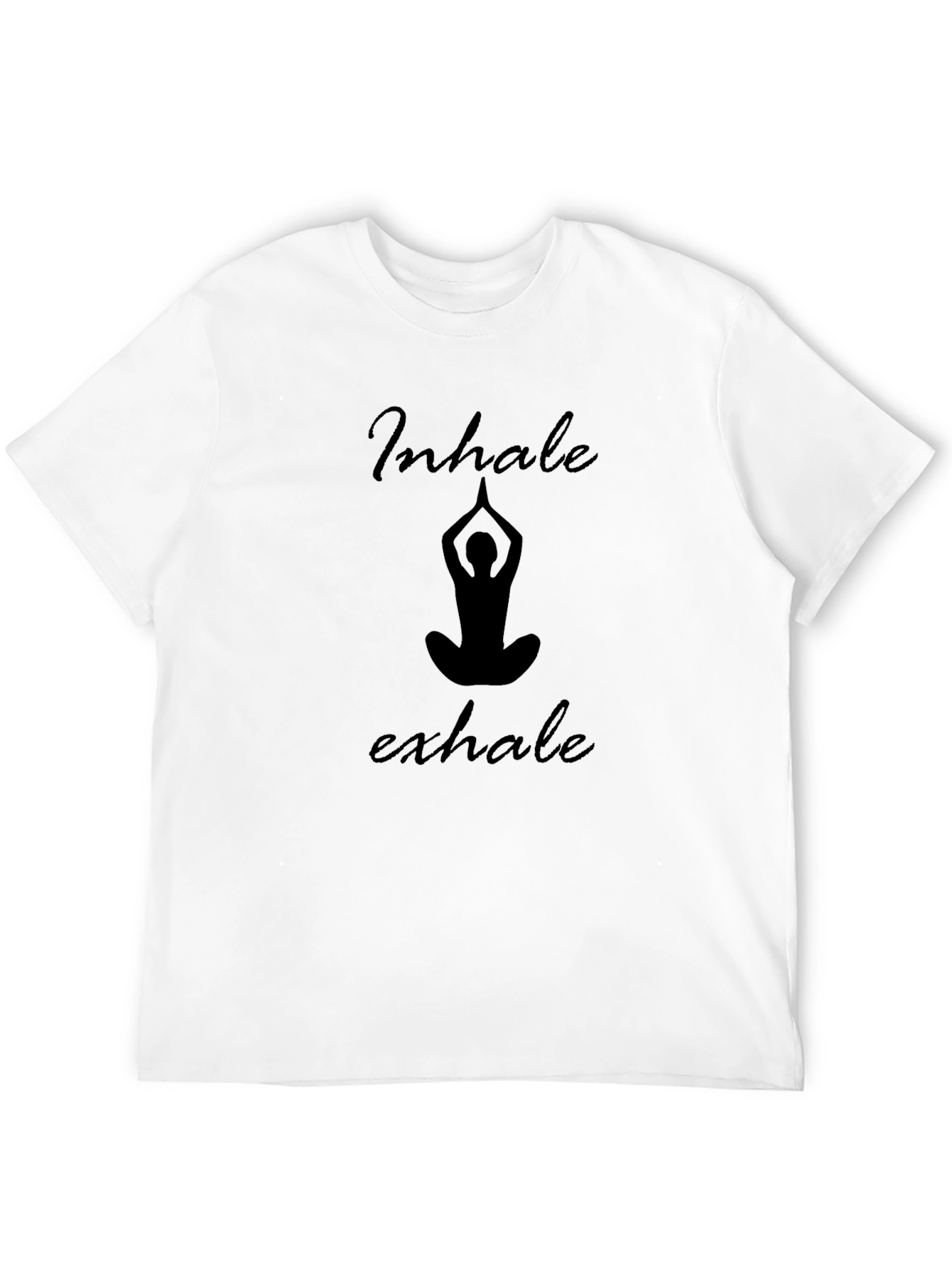 Inhale Exhale Yoga Graphic Tee - Black