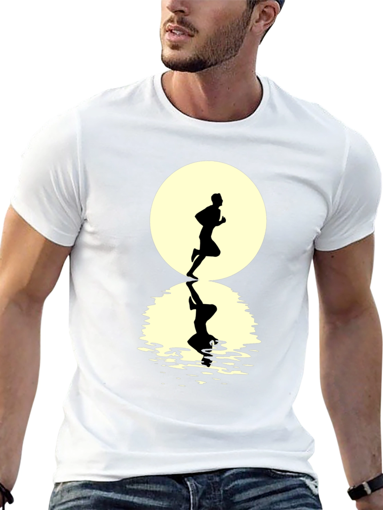Runner Silhouette T-Shirt - Black Graphic Tee
