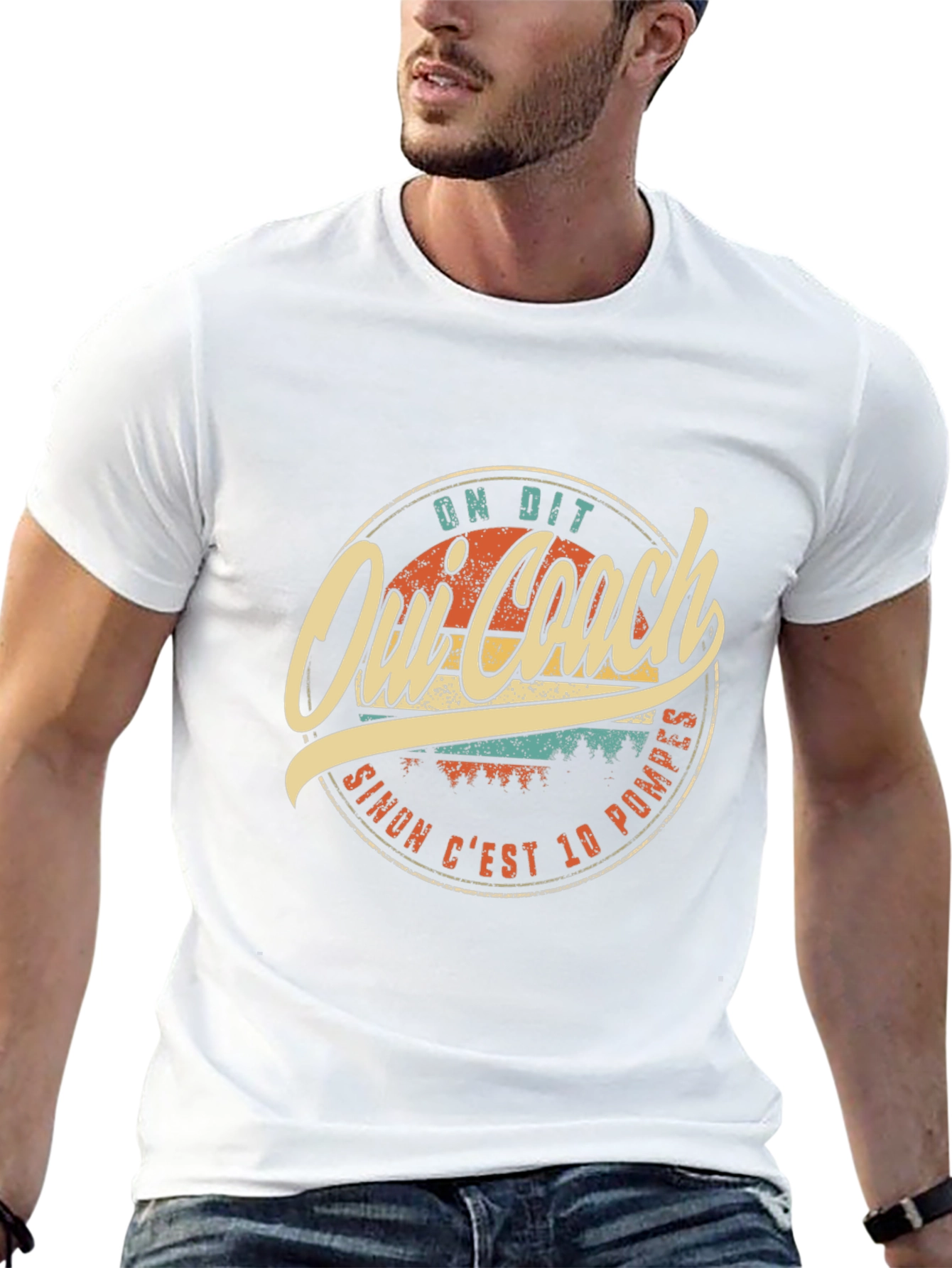 Oui Coach T-Shirt - Funny French Saying Tee