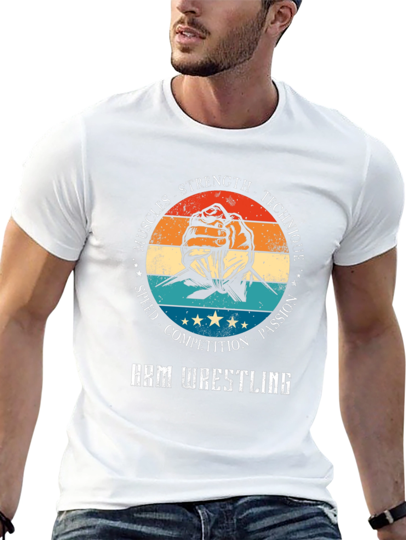 Arm Wrestling T-Shirt - Strength Technique Passion