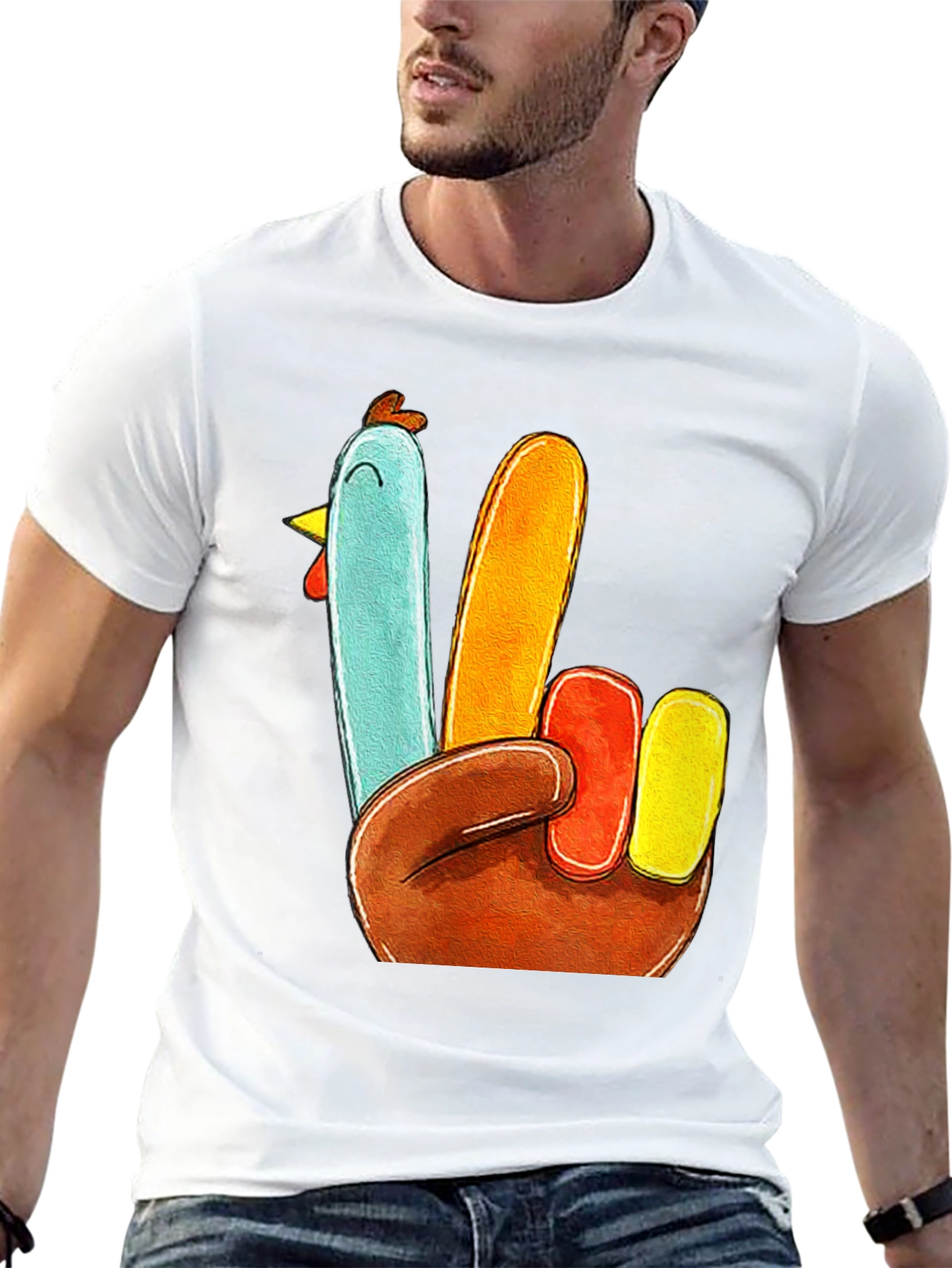 Turkey Peace Sign Thanksgiving T-Shirt
