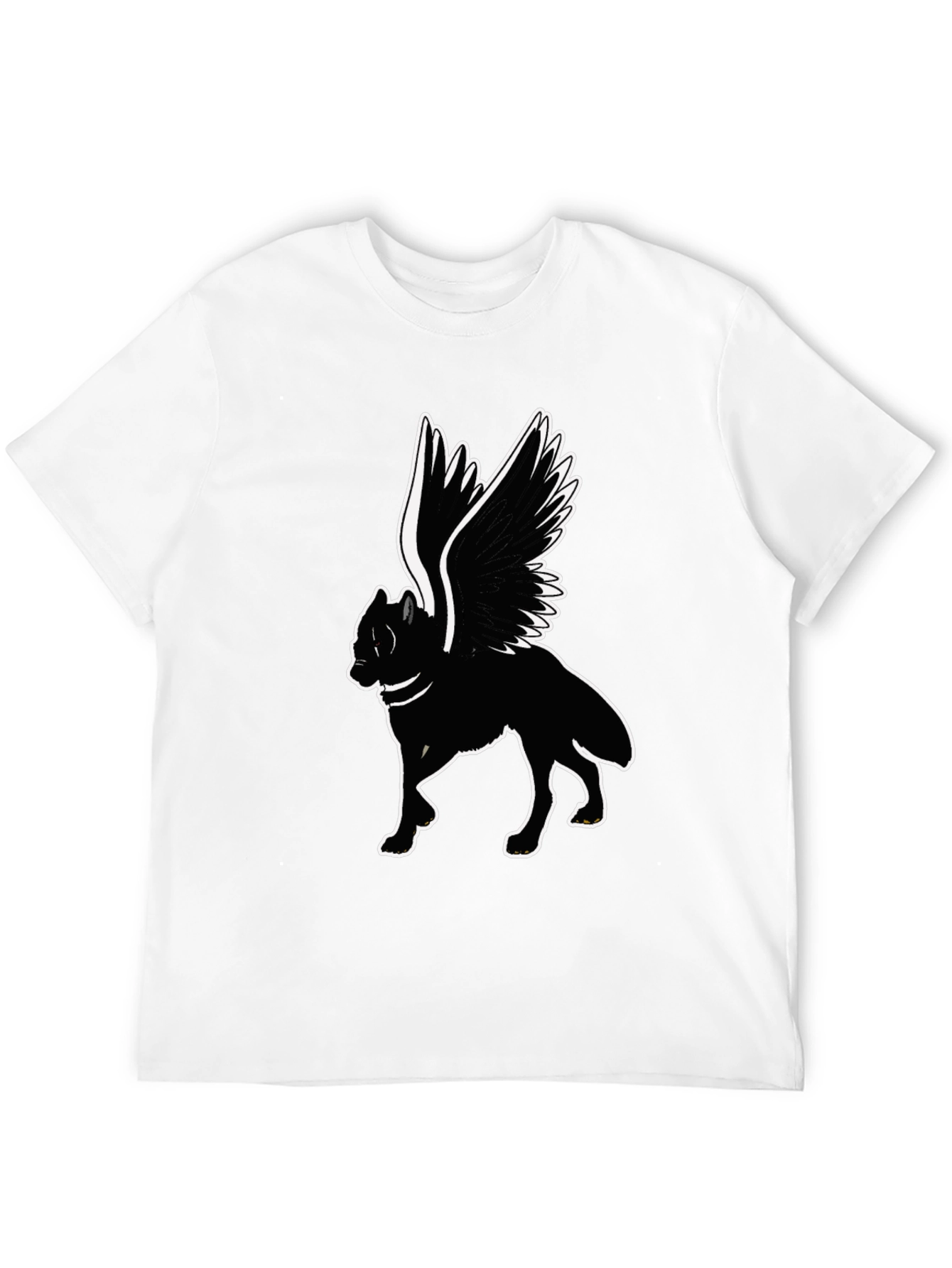 Winged Wolf Graphic Tee - Black