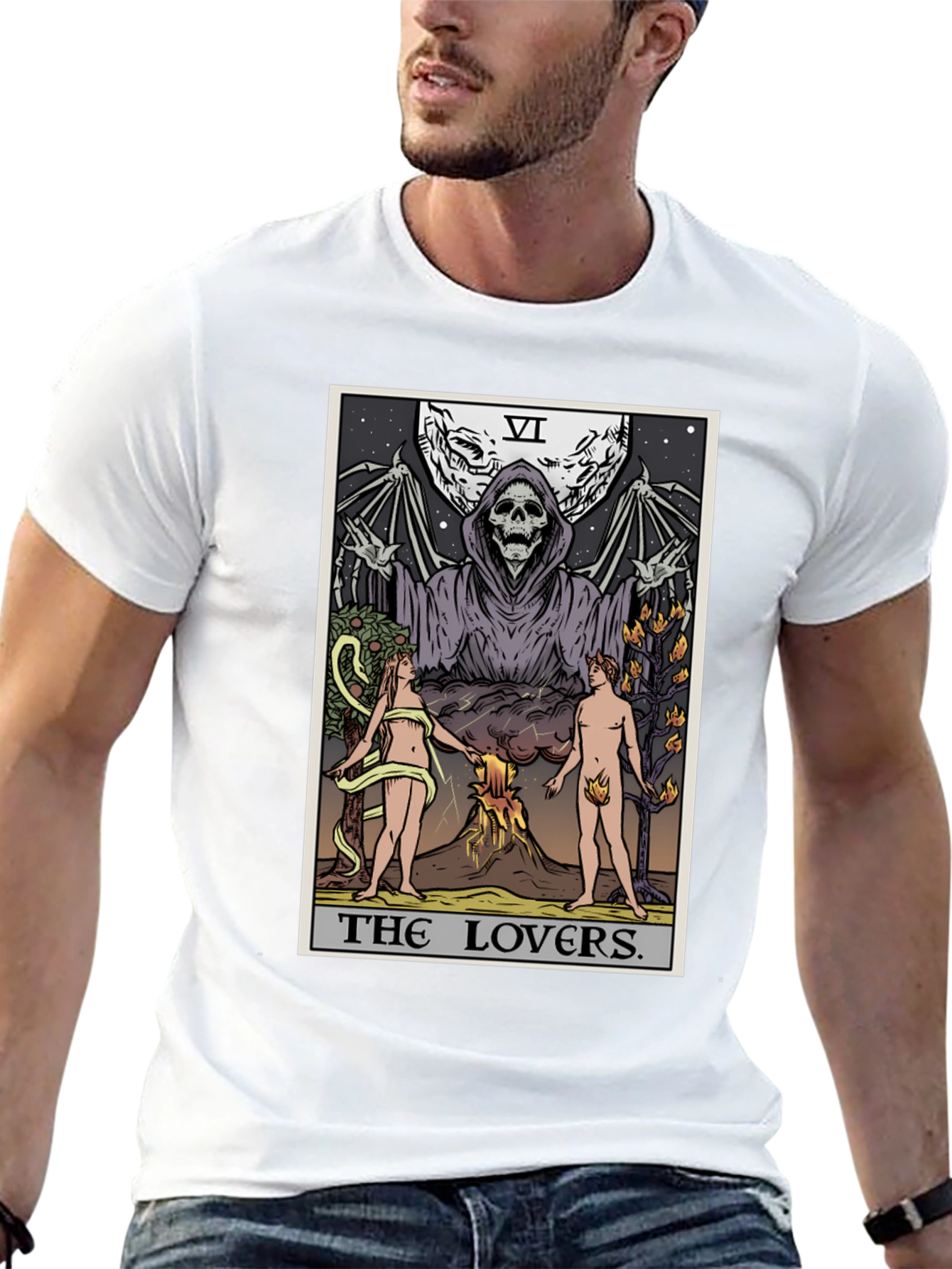 The Lovers Tarot Card Graphic T-Shirt