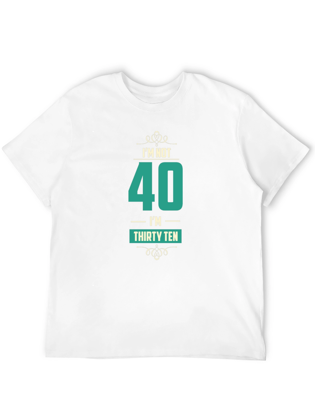Funny 40th Birthday T-Shirt Thirty Ten Black Cotton