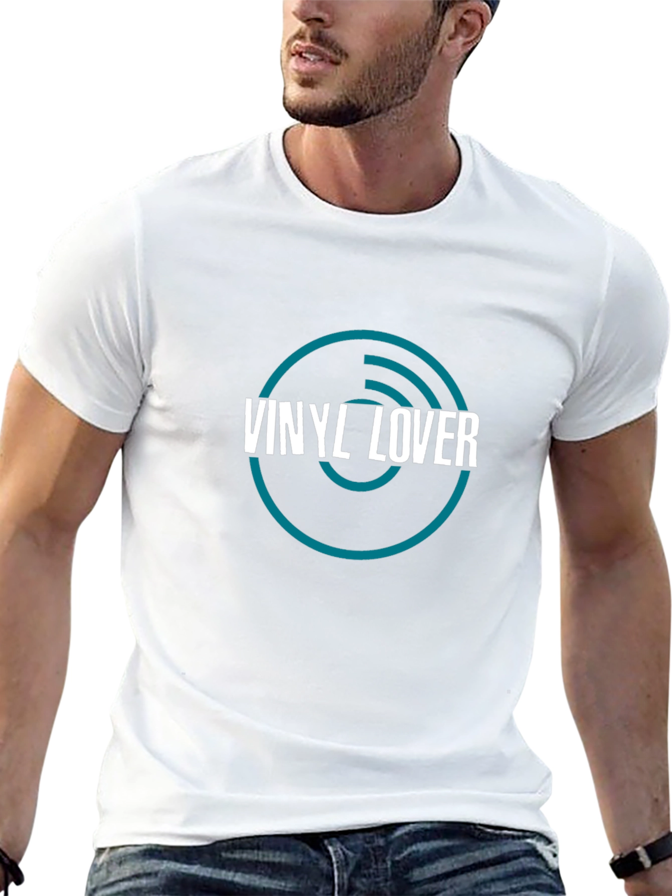 Vinyl Lover Graphic Tee - Black Cotton T-Shirt