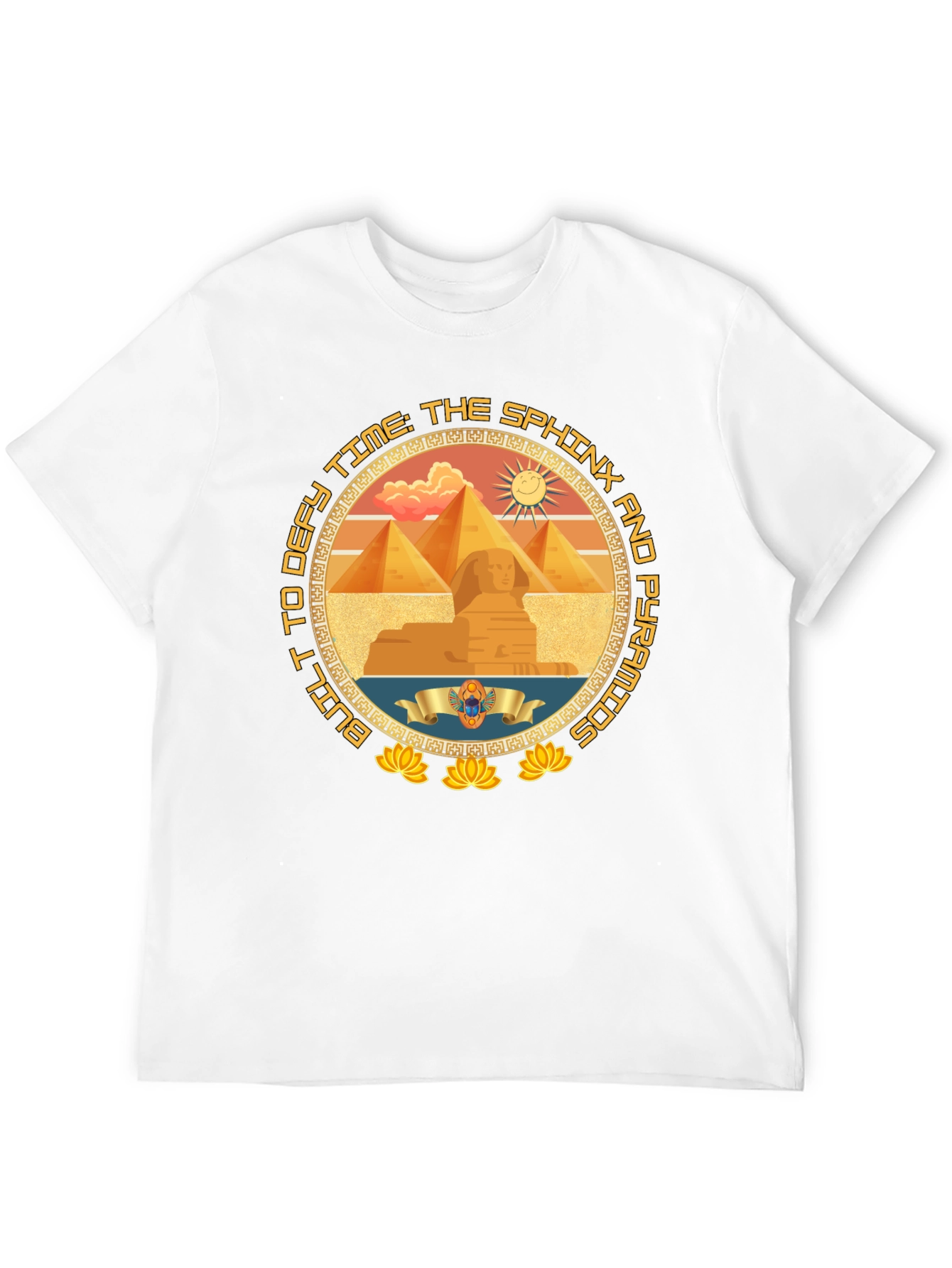 Sphinx & Pyramids Graphic Tee - Ancient Egypt Design