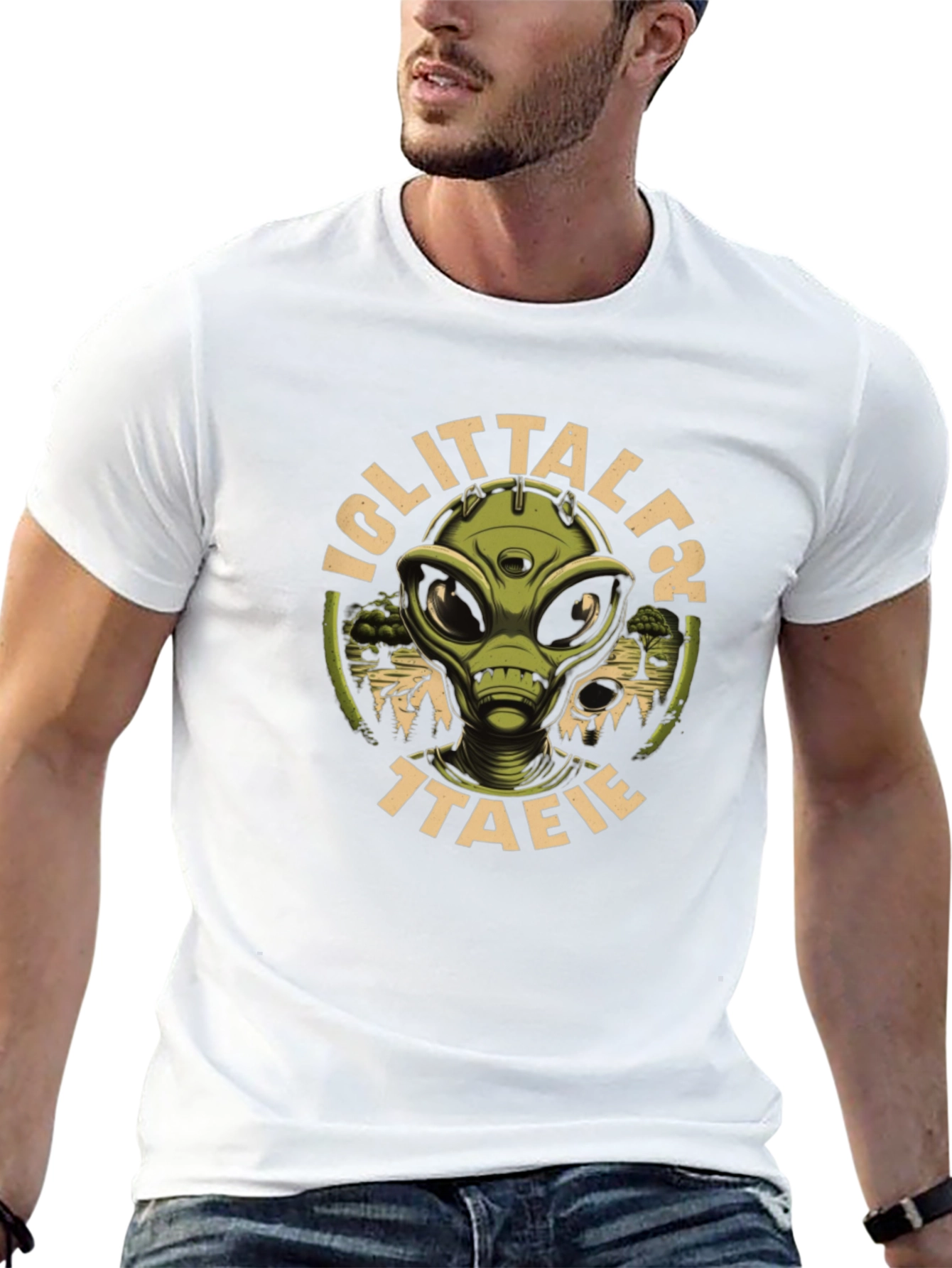Iglittalt Alien Graphic Black T-Shirt
