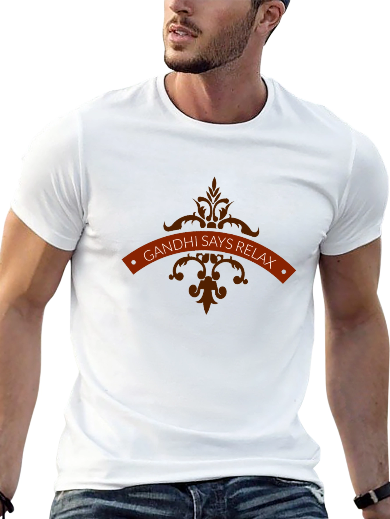 Gandhi Says Relax T-Shirt - Casual Comfort