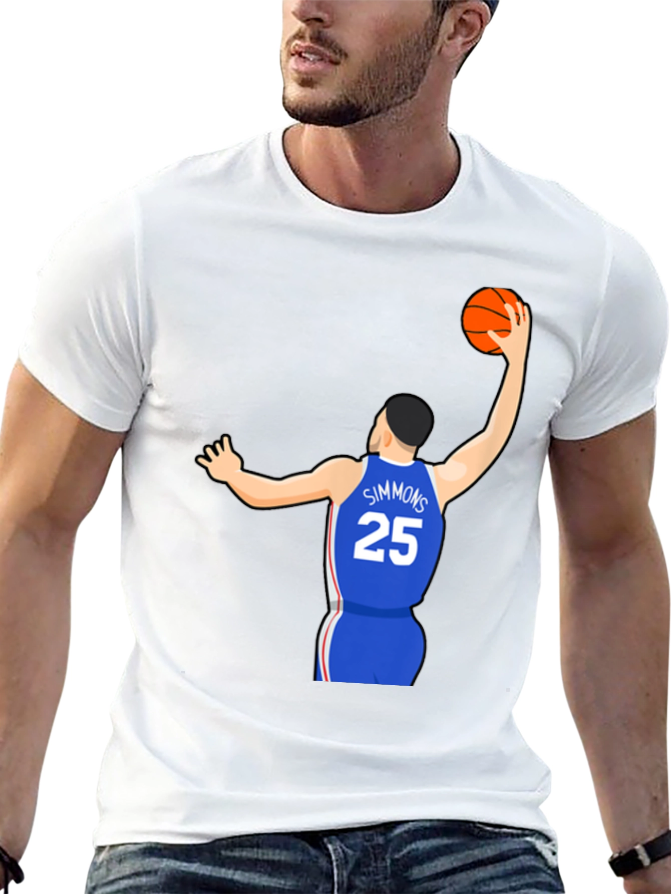 Simmons Jersey Graphic Tee - Basketball Fan Apparel