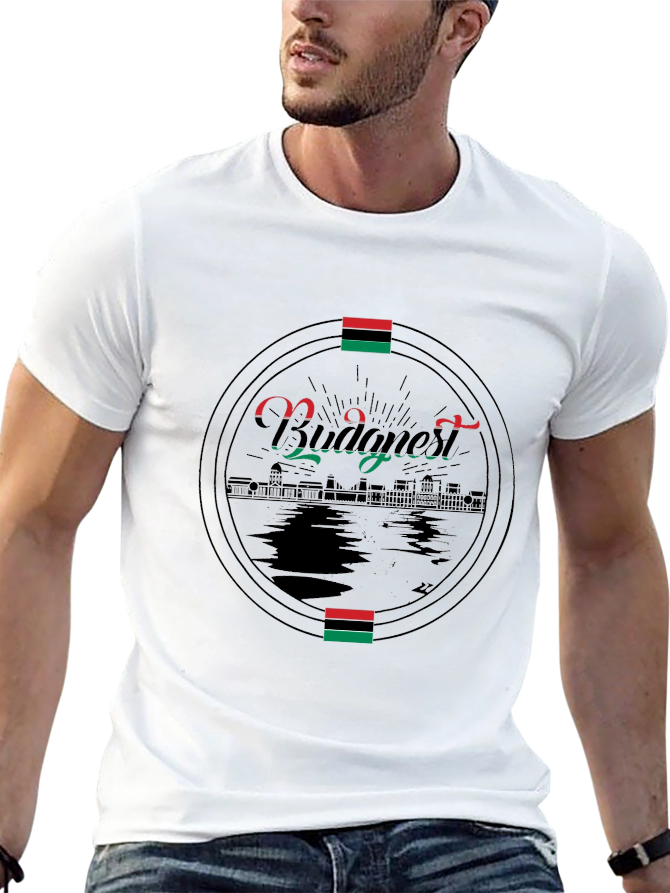 Budapest Graphic Tee - Black Crew Neck T-Shirt