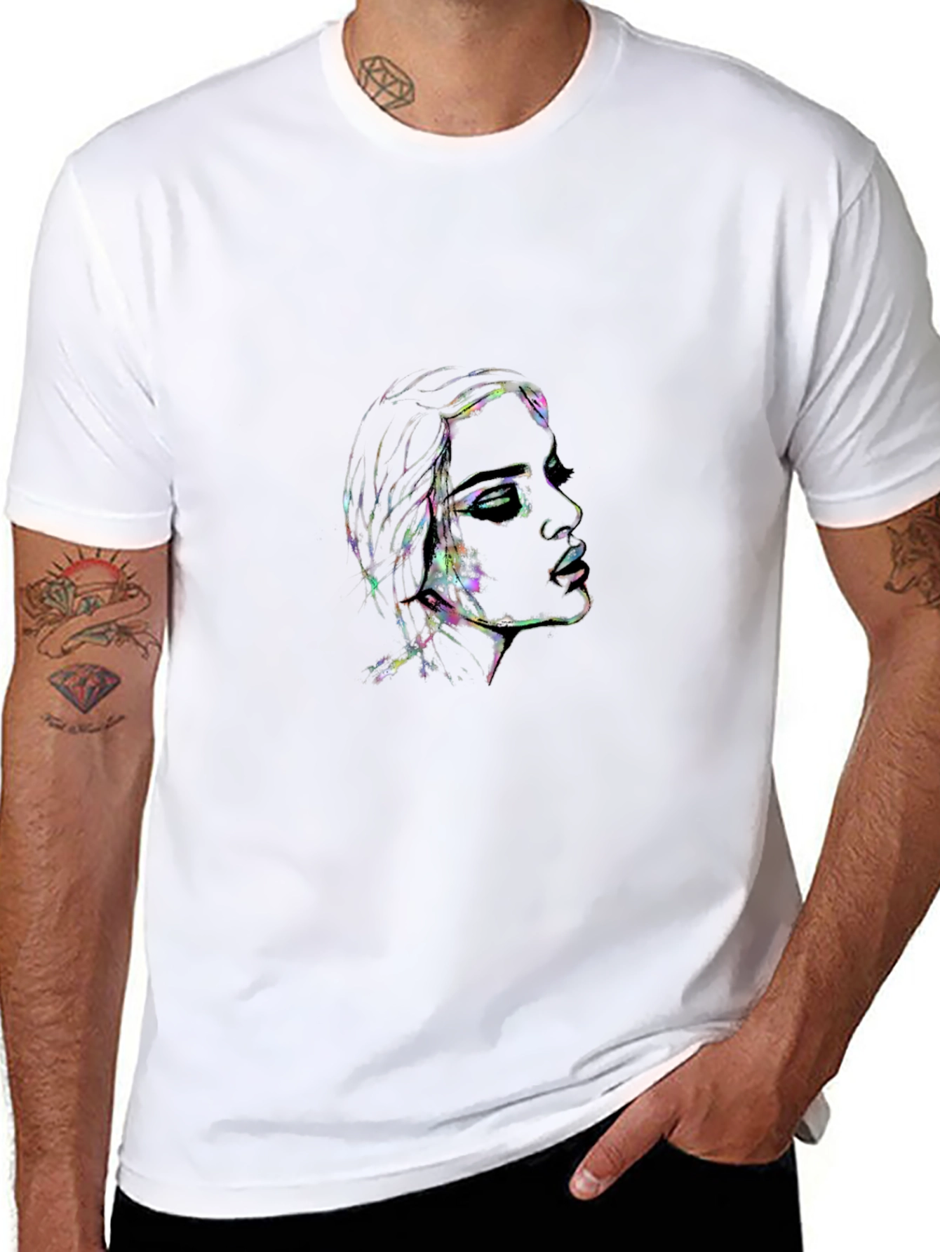 Prismatic Woman Graphic Black T-Shirt