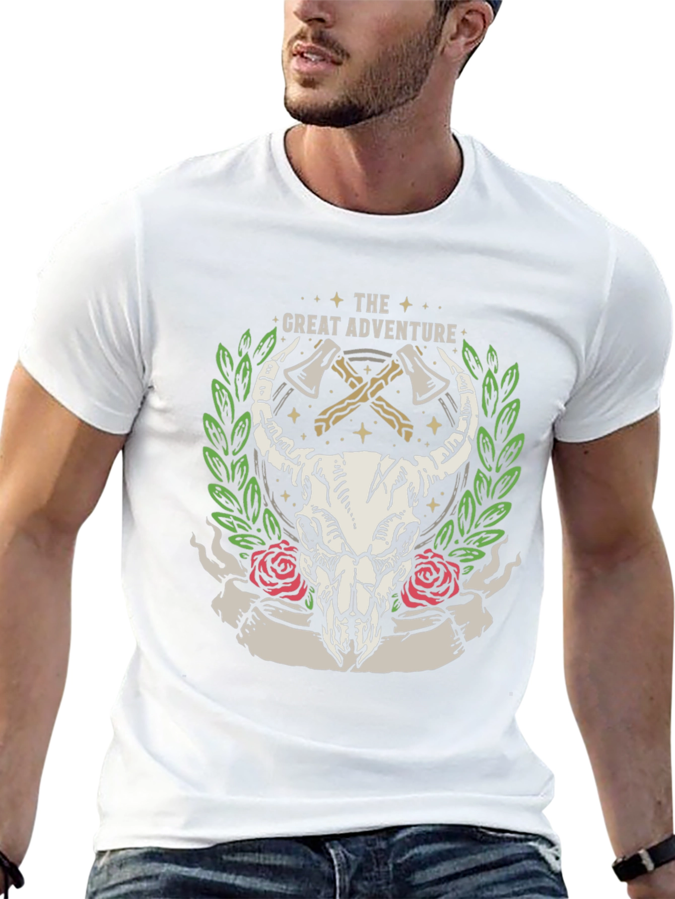 The Great Adventure Skull and Axes Graphic Tee