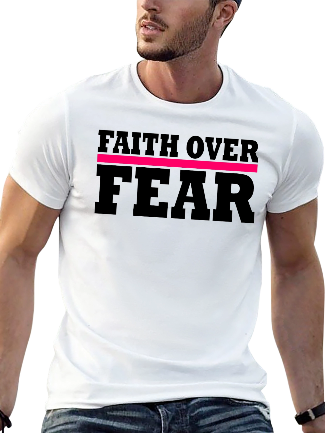 Faith Over Fear Graphic Tee - Black