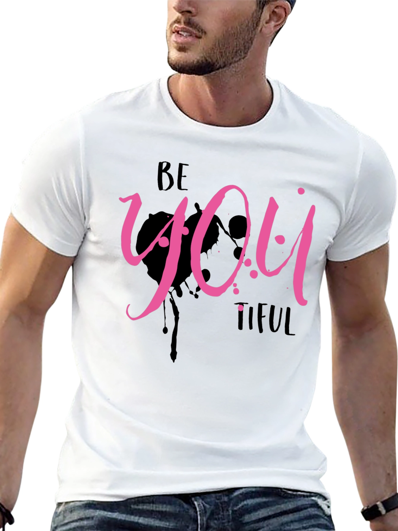 Be You Tiful Black Graphic Tee