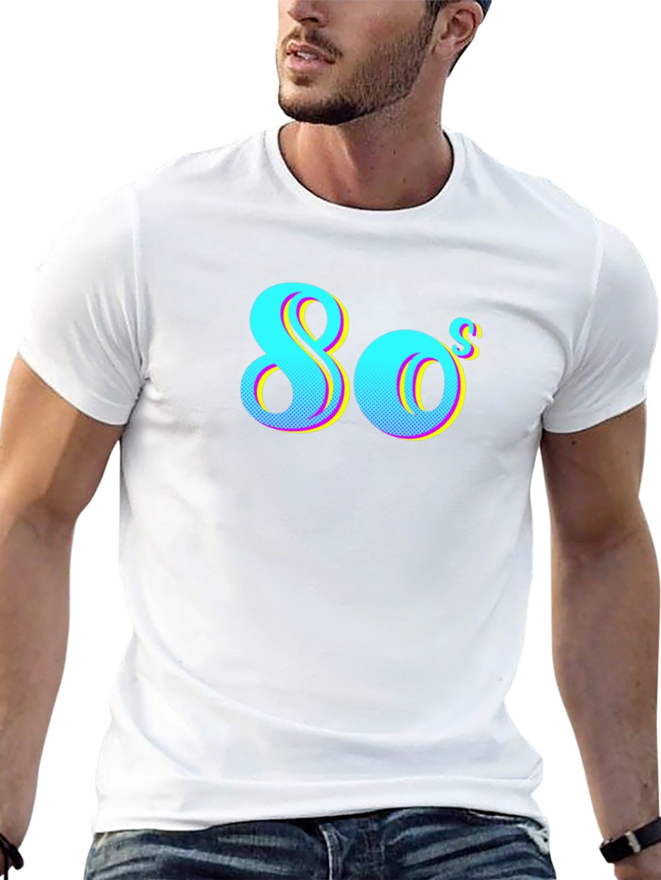 Retro 80s Graphic Tee - Black