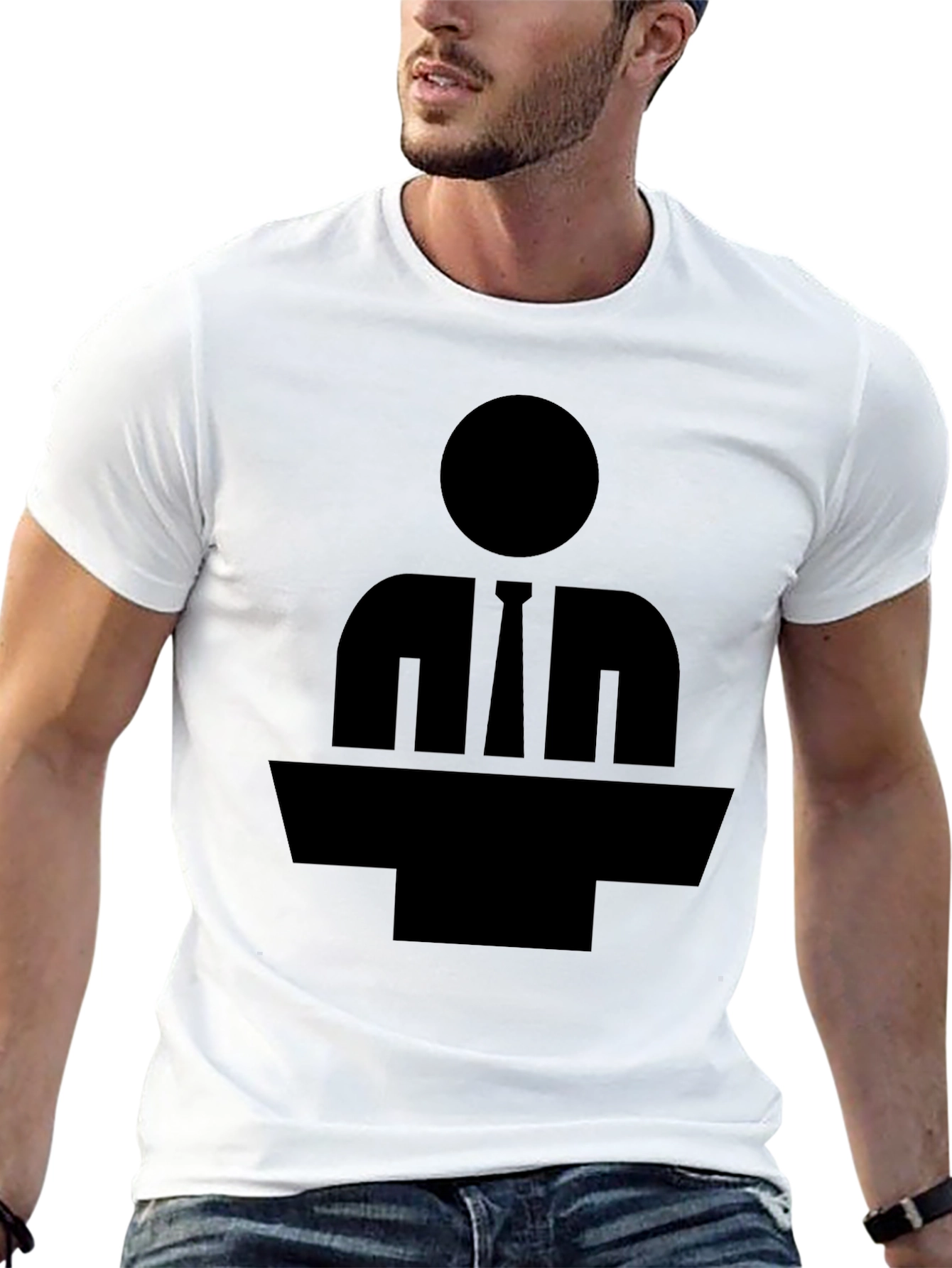 Silhouette Speaker T-Shirt - Black