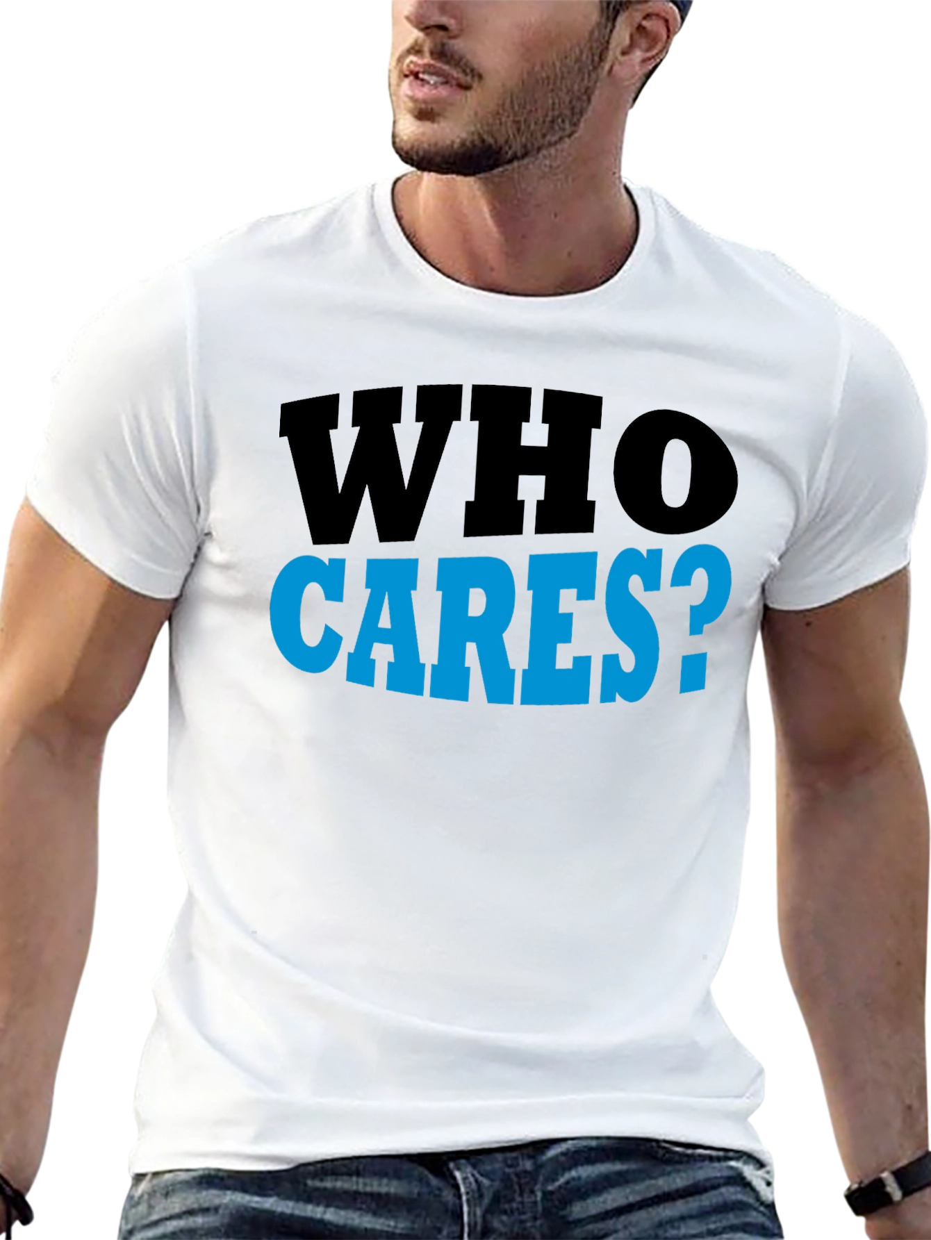 Who Cares? Graphic T-Shirt - Casual Wear