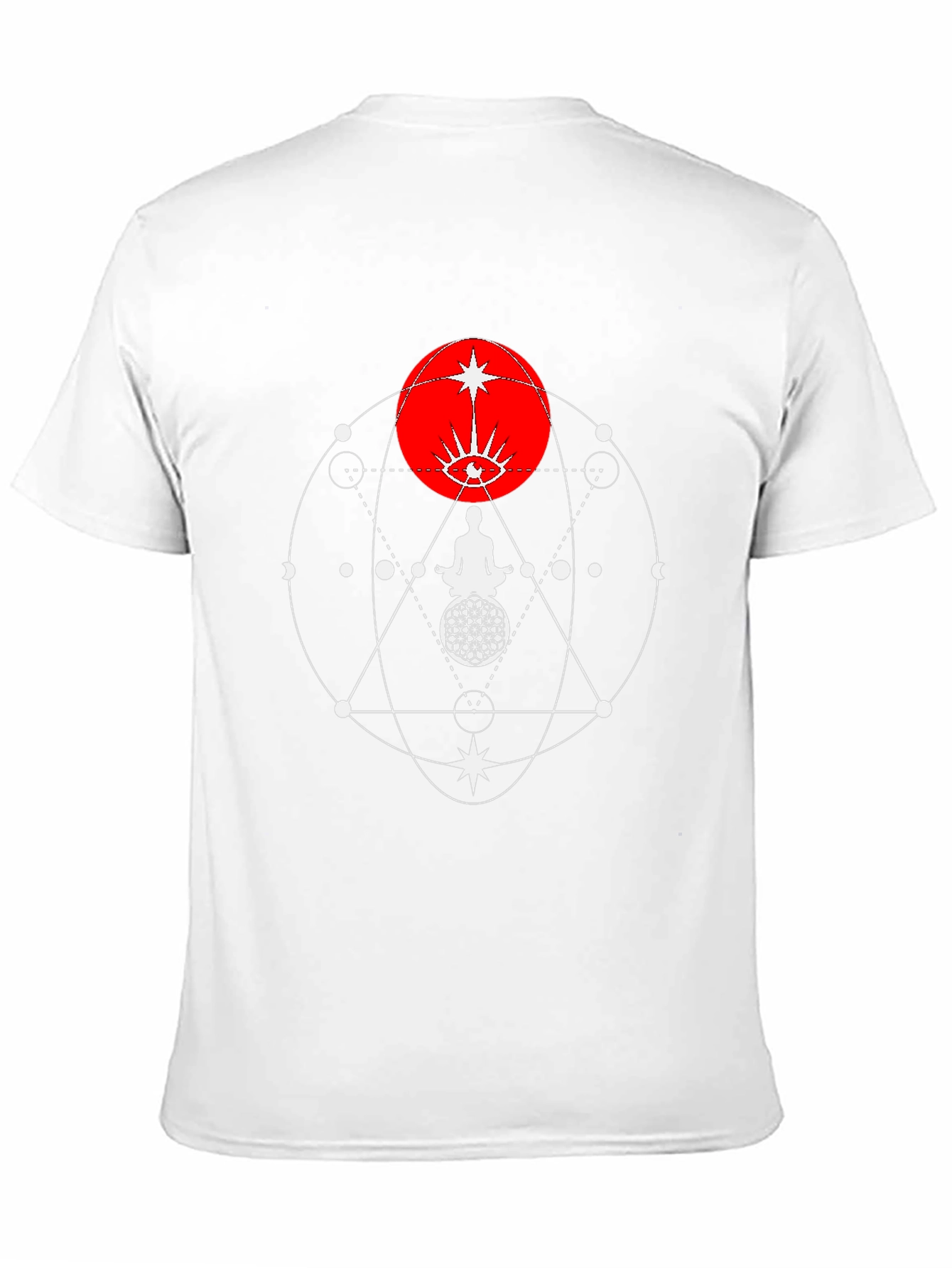 Mystic Geometry Graphic Tee - Black Cotton Comfort