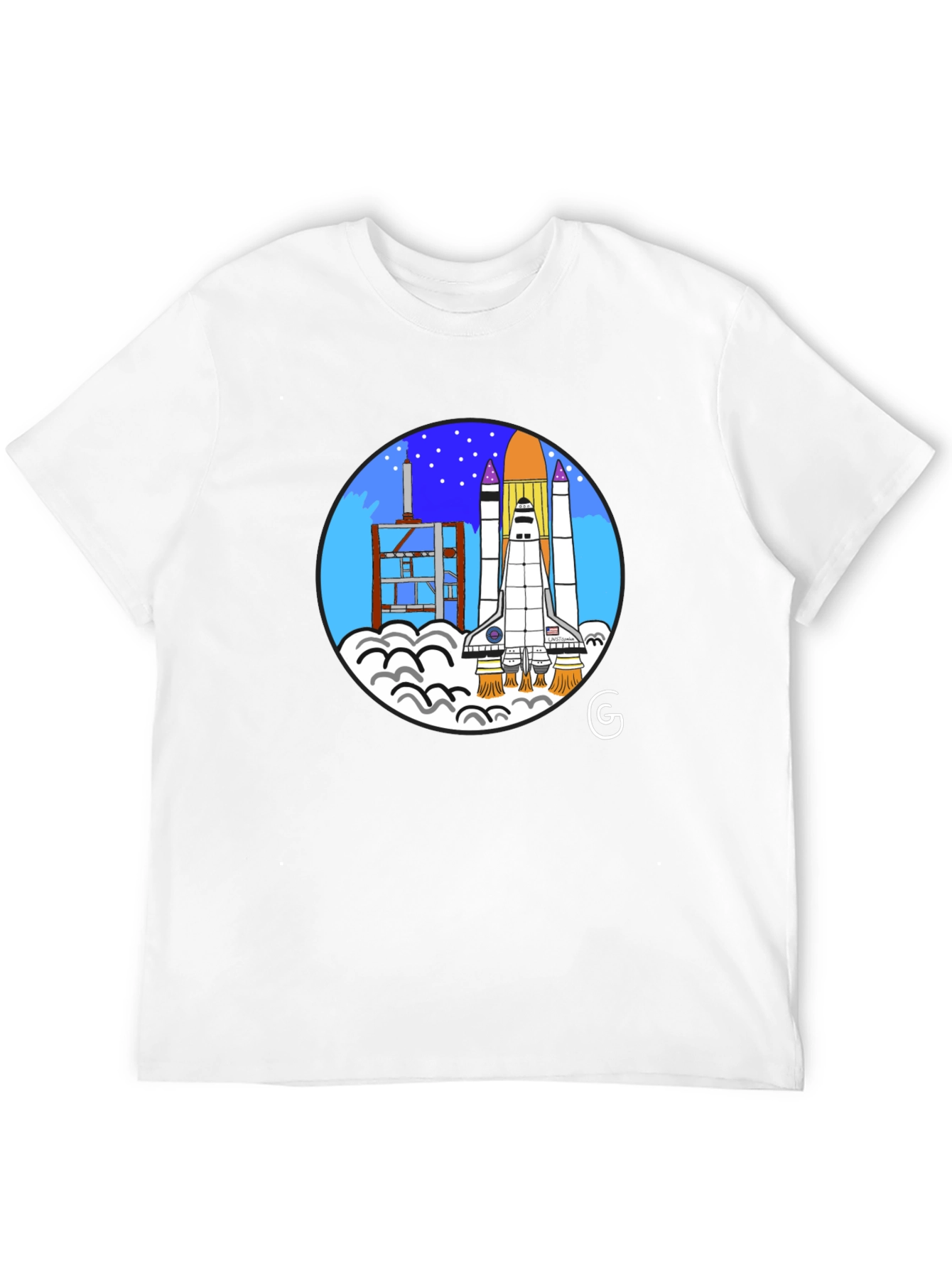Space Shuttle Launch Graphic T-Shirt