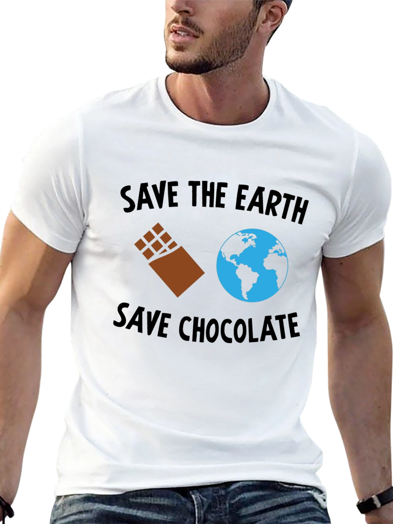 Save the Earth Save Chocolate Black T-Shirt