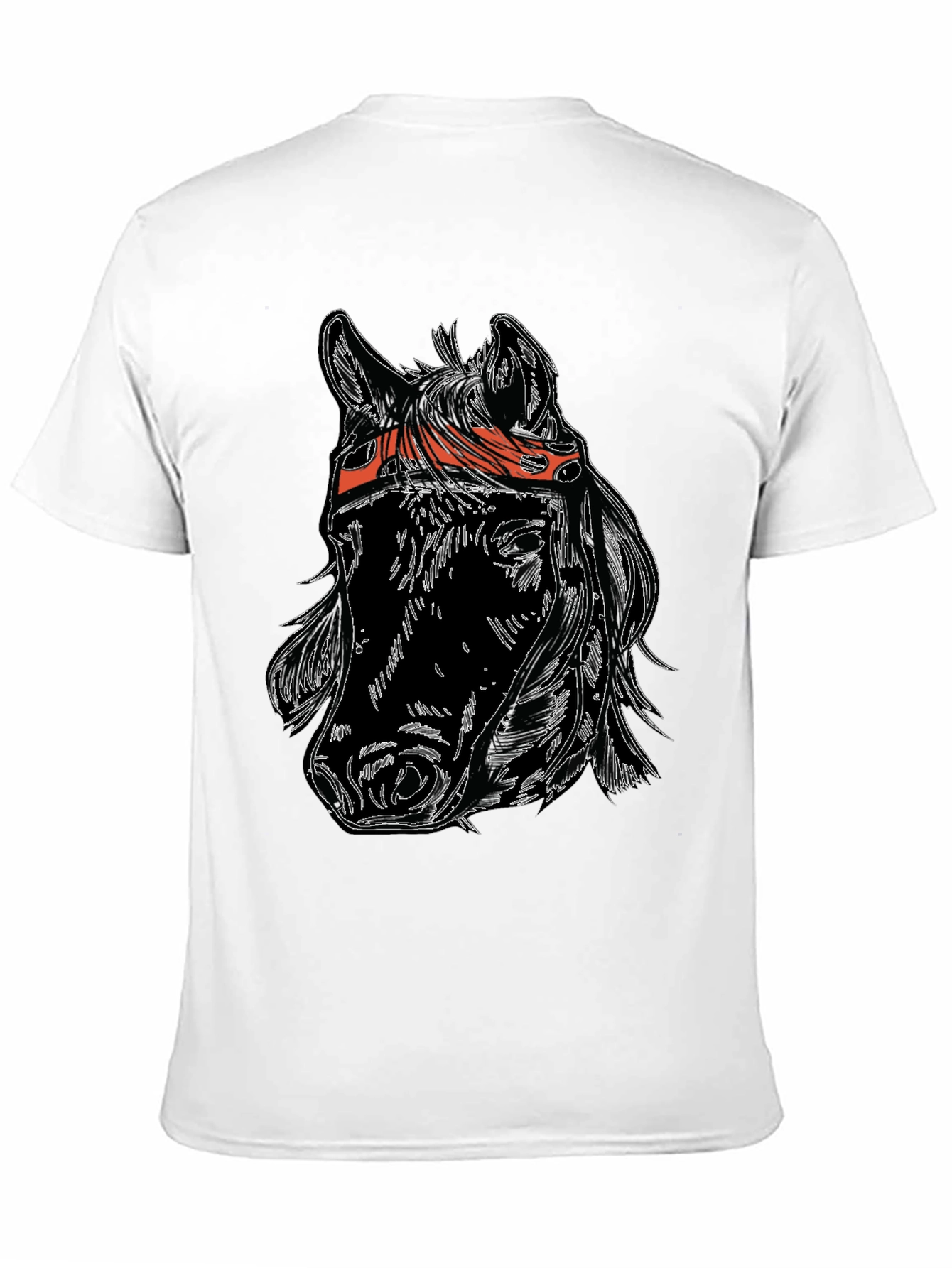 Horse Head Graphic Tee - Black