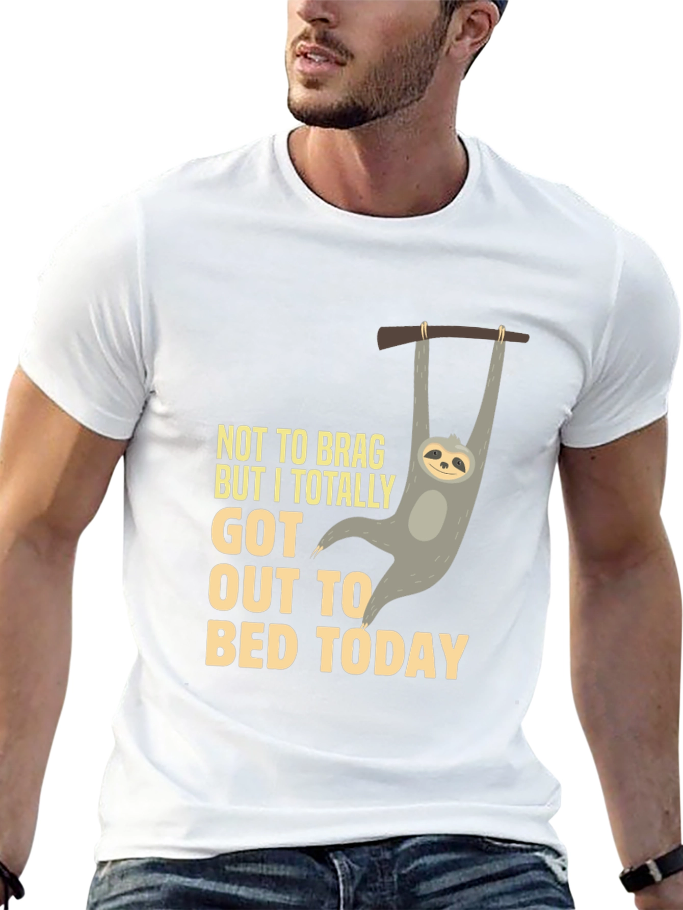 Funny Sloth T-Shirt: Not To Brag Bed Today