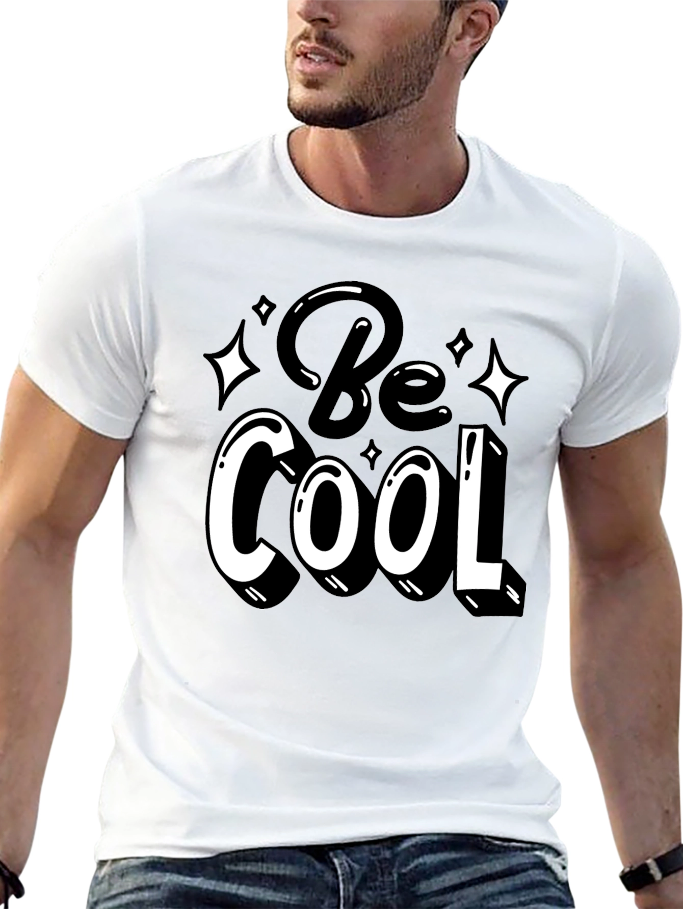 Be Cool Graphic Tee - Black Cotton Casual Shirt
