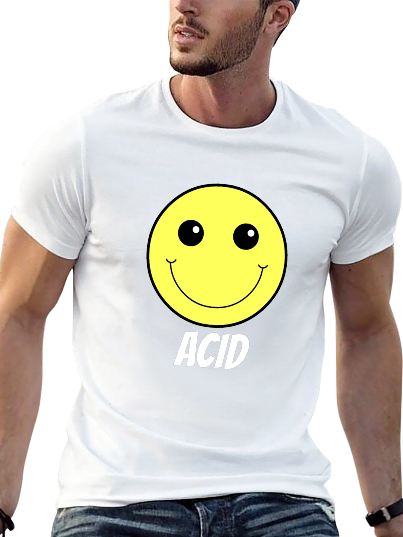 Acid Smiley Face Black T-Shirt