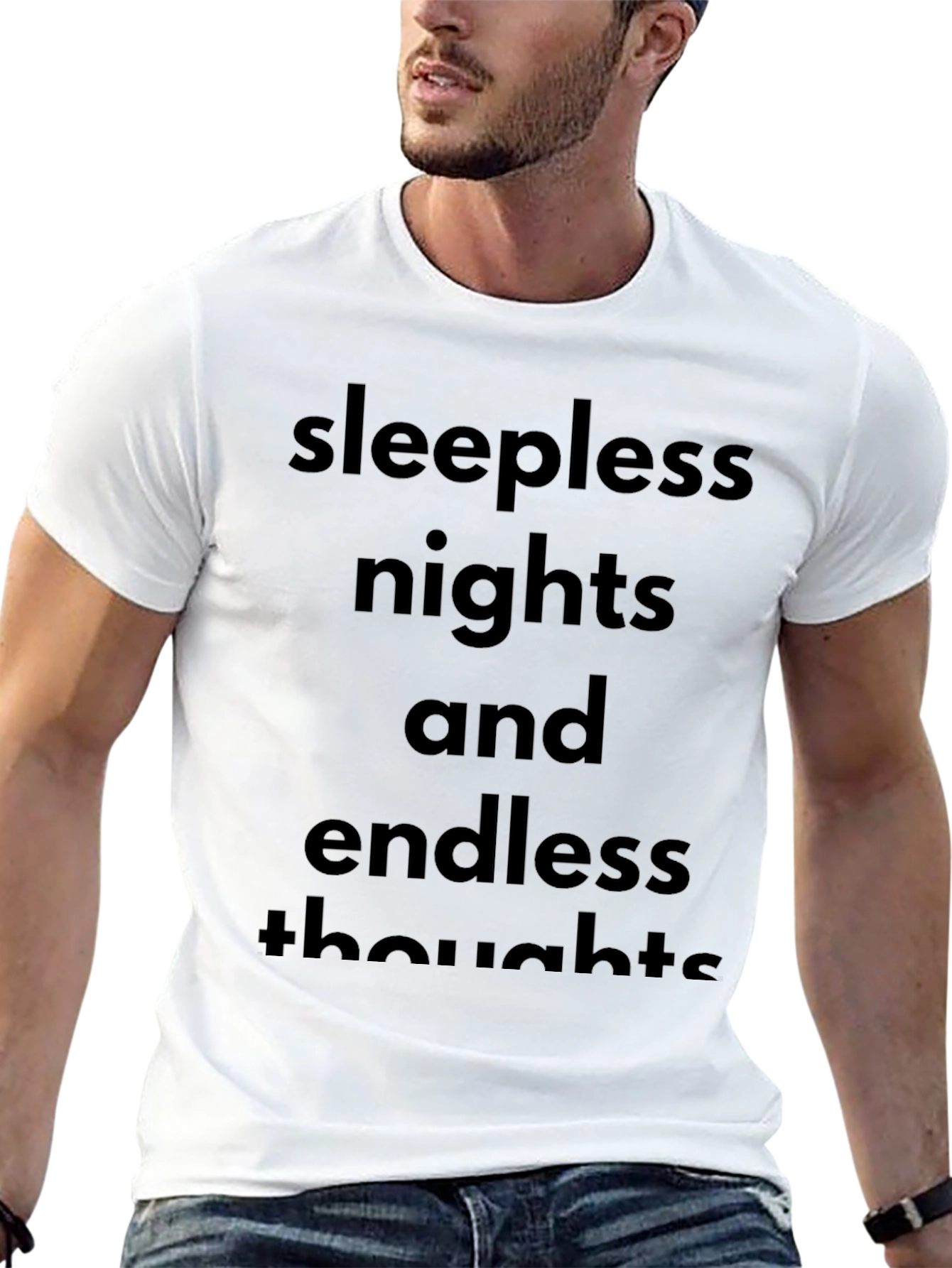 Sleepless Nights T-Shirt - Endless Thoughts Black Tee