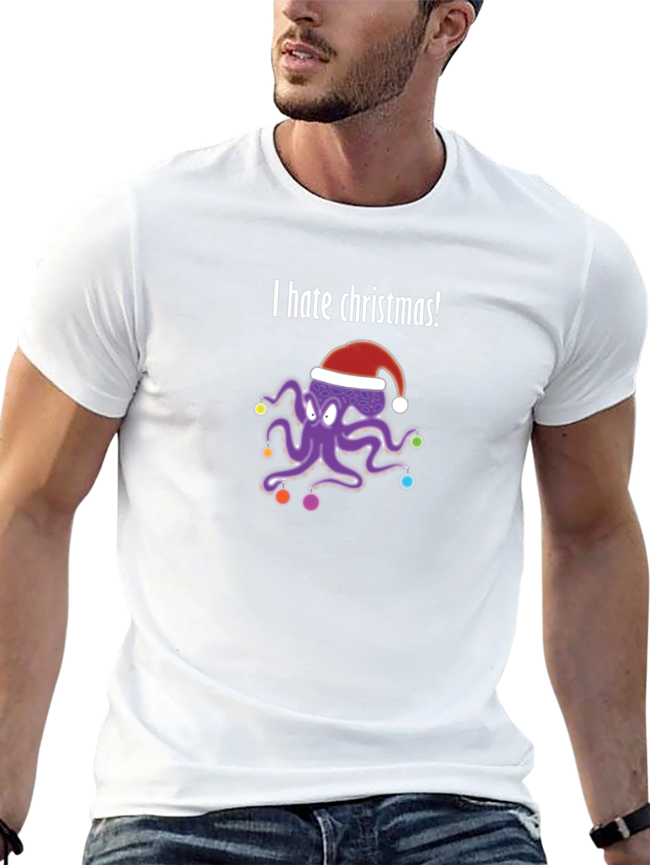I Hate Christmas Octopus T-Shirt